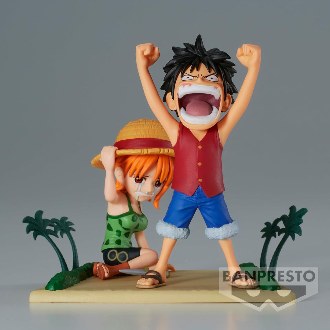 Banpresto World Collectable Figure One Piece Log Stories - Luffy & Nami Vinyl Figure (BPR89111)