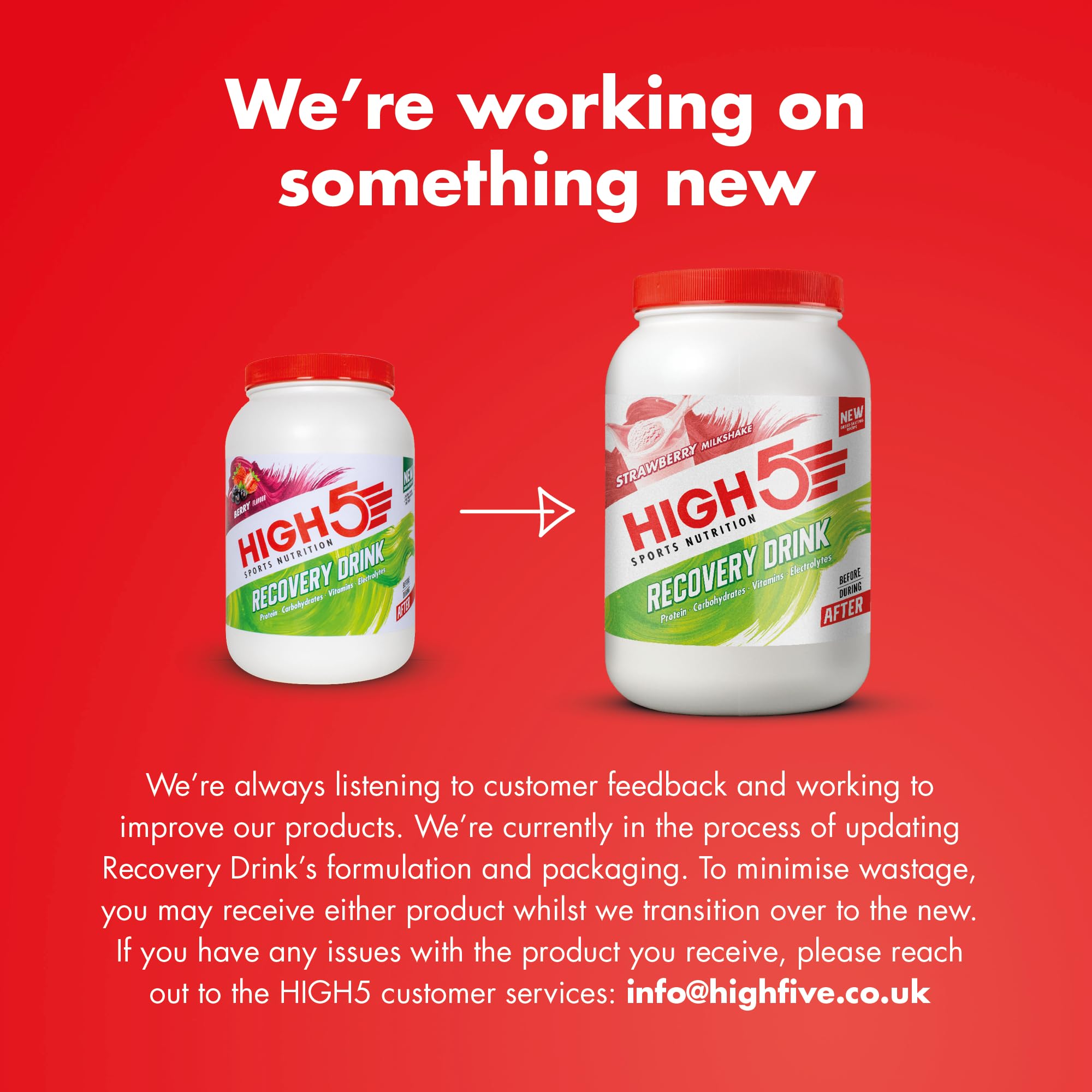 HIGH5 Recovery Drink | Whey Protein Isolate | Promotes Recovery | Berry Flavor, 1kg 3