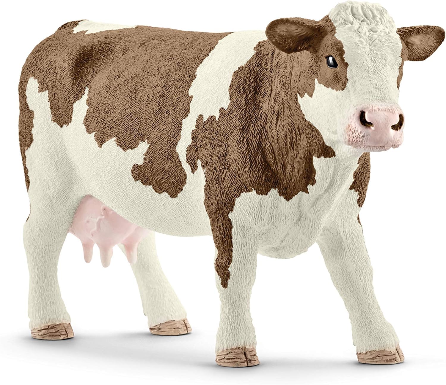 Schleich Simmental Cow Figure 13801 | Farm World Collection | Ages 3+