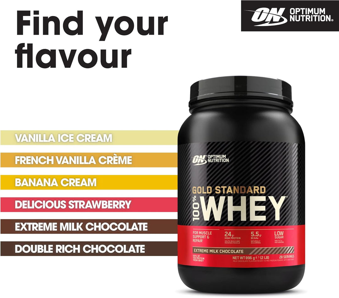 Optimum Nutrition Gold Standard 100% Whey Protein Powder - Muscle Building & Recovery Supplement