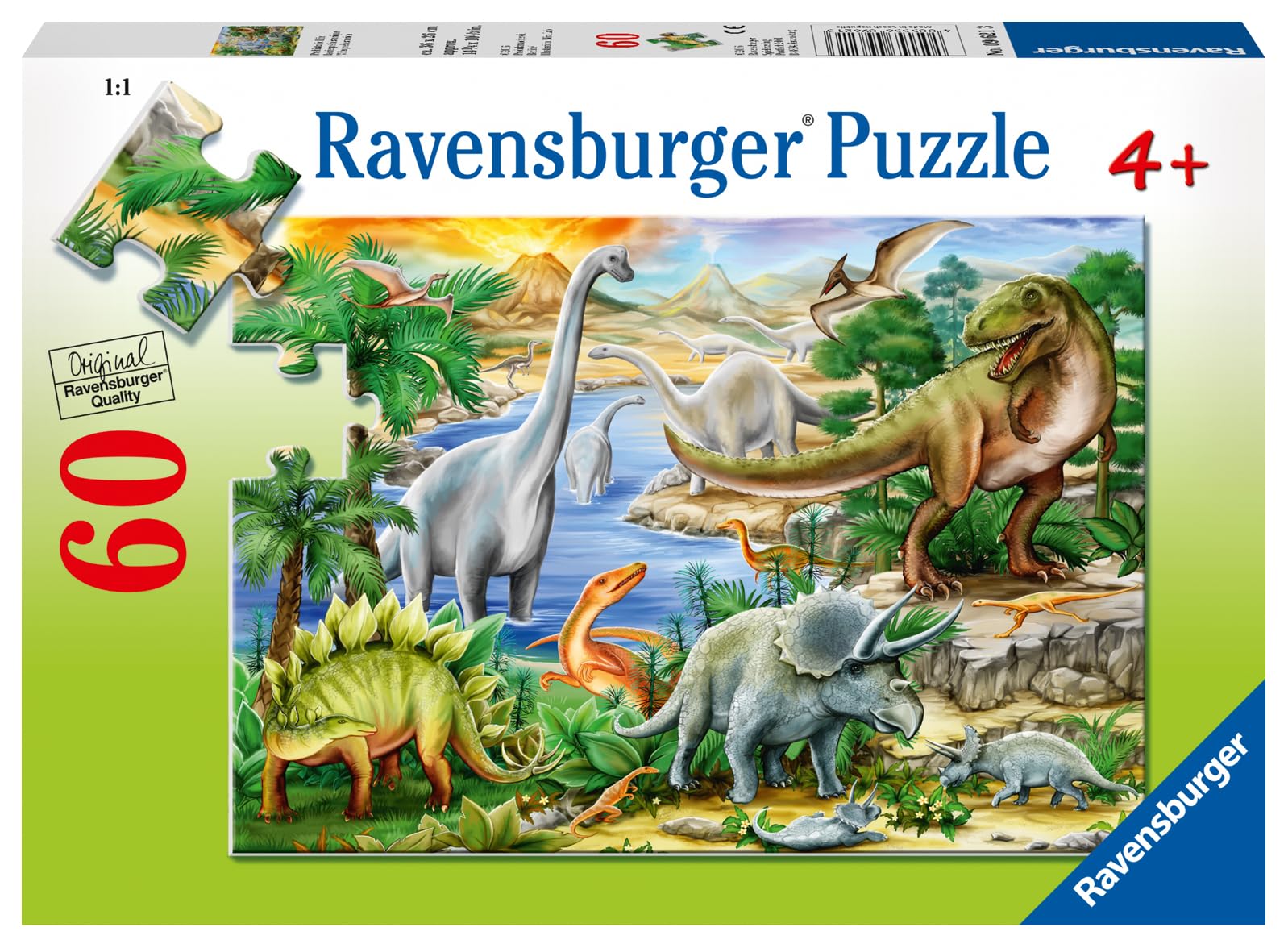 Ravensburger Prehistoric Life Jigsaw Puzzle - 60 Pieces | Ages 4+ | 70 x 50cm