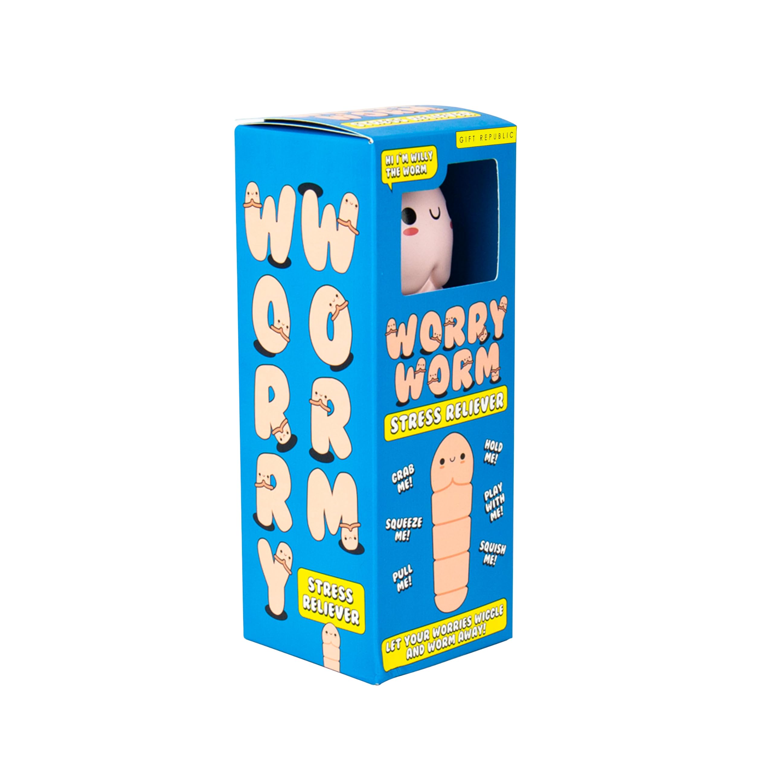 Worry Worm Stress Reliever – Squishy Willy Worm-Shaped Fidget Toy for Kids & Adults 8