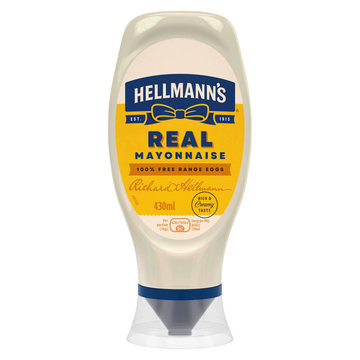 Hellmann's Real Mayonnaise Squeeze Bottle - 430ml