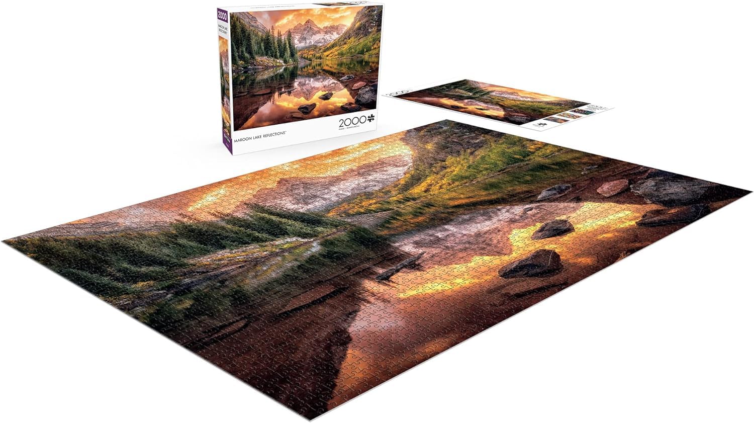 Buffalo Games Maroon Lake Reflection 2000 Piece Jigsaw Puzzle 4