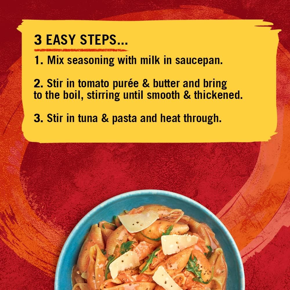Schwartz Tuna Napolitana Recipe Mix 30g | Serves 4 | Pack of 12 | Rich and Creamy Pasta Seasoning 3