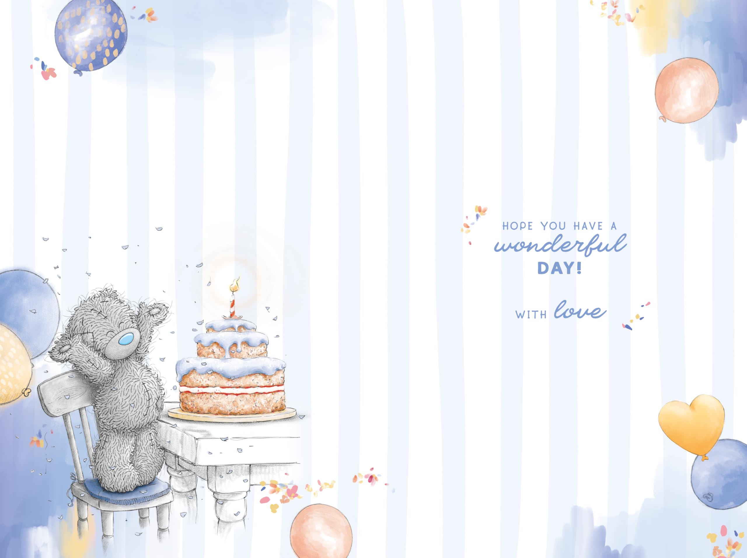 Me To You Tatty Teddy Birthday Card for Brother | 6 x 9 Inches | Gold Foil Accents 2