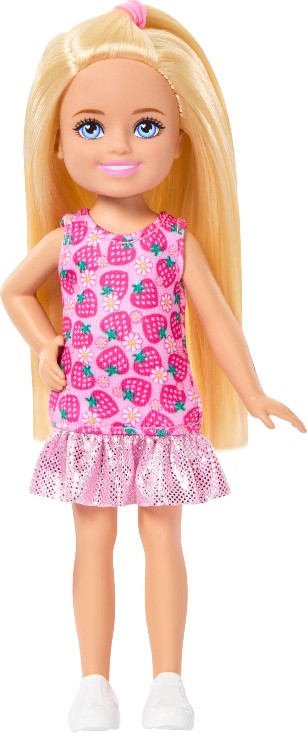 Chelsea Doll - Pink Strawberry-Themed Dress & Blonde Hair - Barbie Toy for Kids 3+