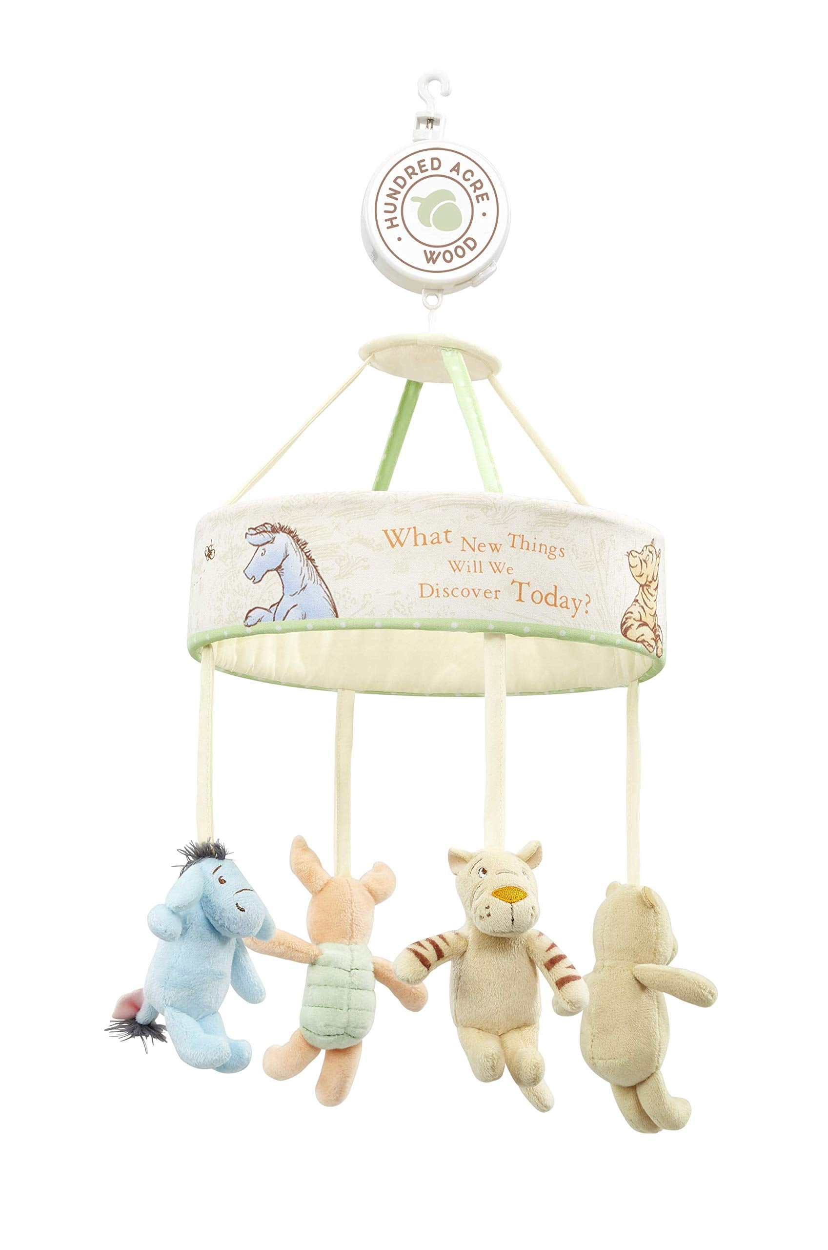 Rainbow Designs Winnie The Pooh Baby Mobile | Rotating Plush Characters | Soothing Lullaby 1