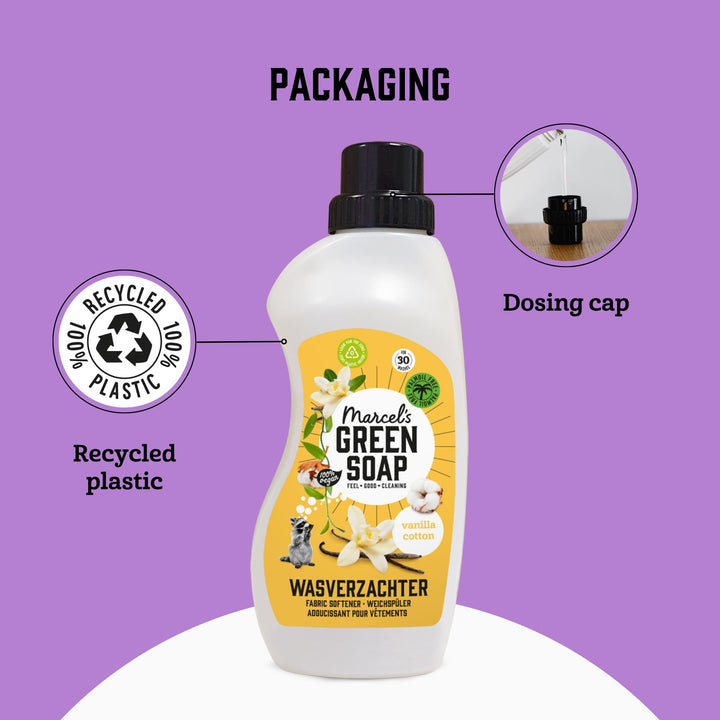 Marcel's Green Soap - Vanilla & Cotton Fabric Conditioner (900ml)