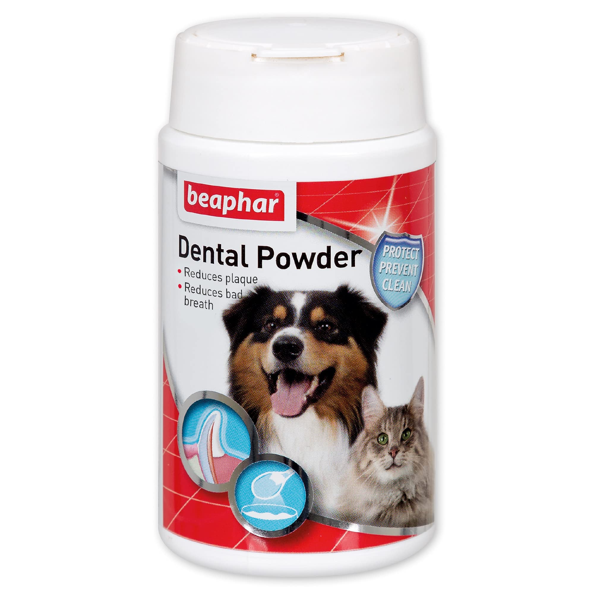 Beaphar Anti-Plaque Dental Powder - Fights Plaque & Bad Breath | 77g Tub