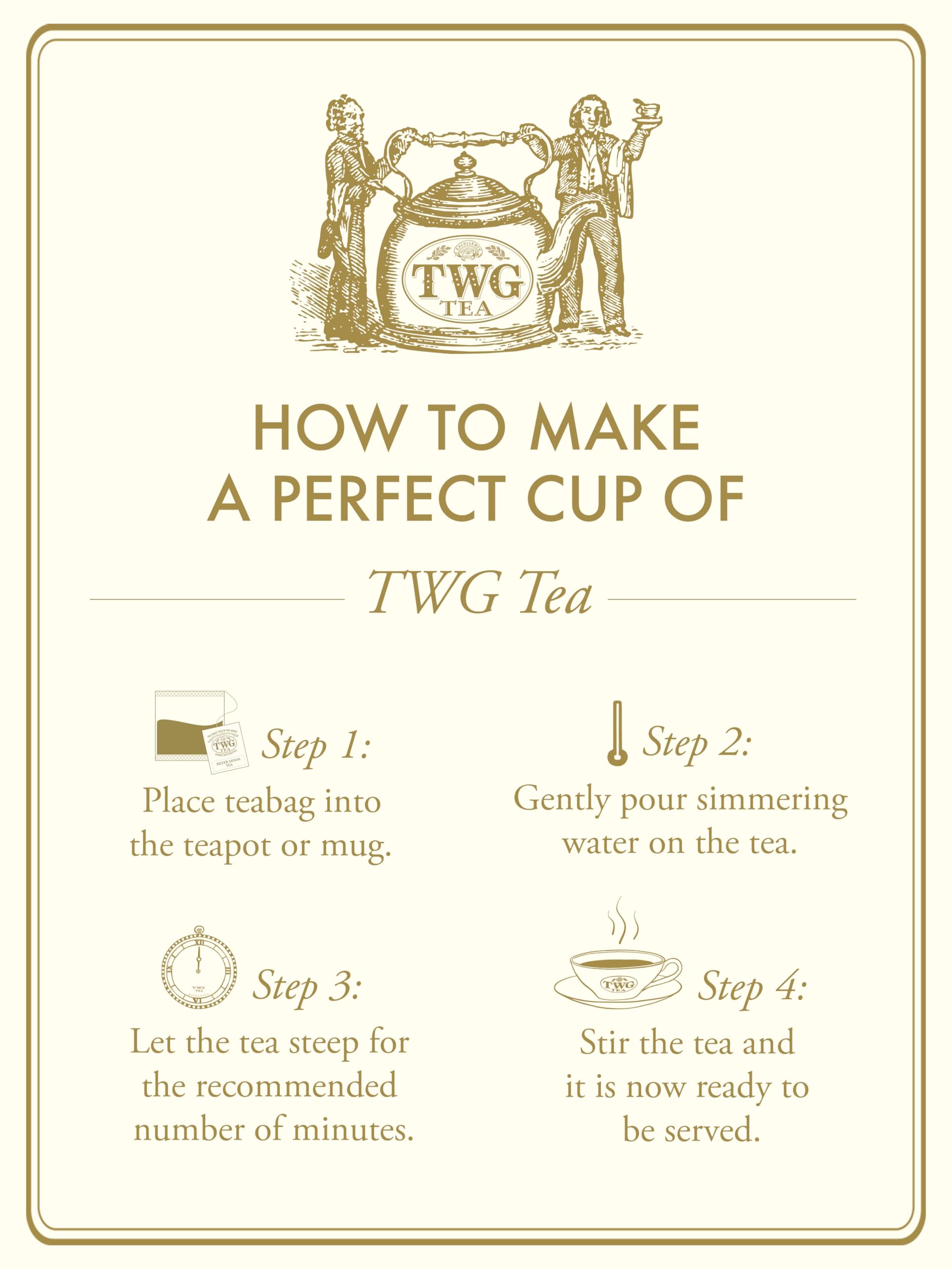 TWG Tea - Jasmine Queen Tea | Green Tea with Sweet Lemon & Rose | 15 Hand-Sewn Cotton Teabags | Gift Set 3