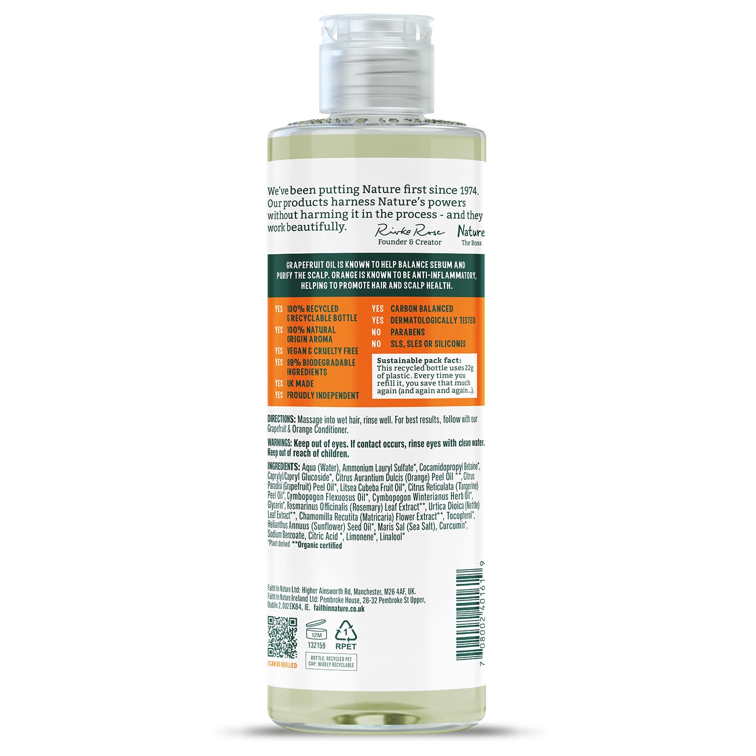 Faith In Nature - Grapefruit & Orange Shampoo (400ml) 4