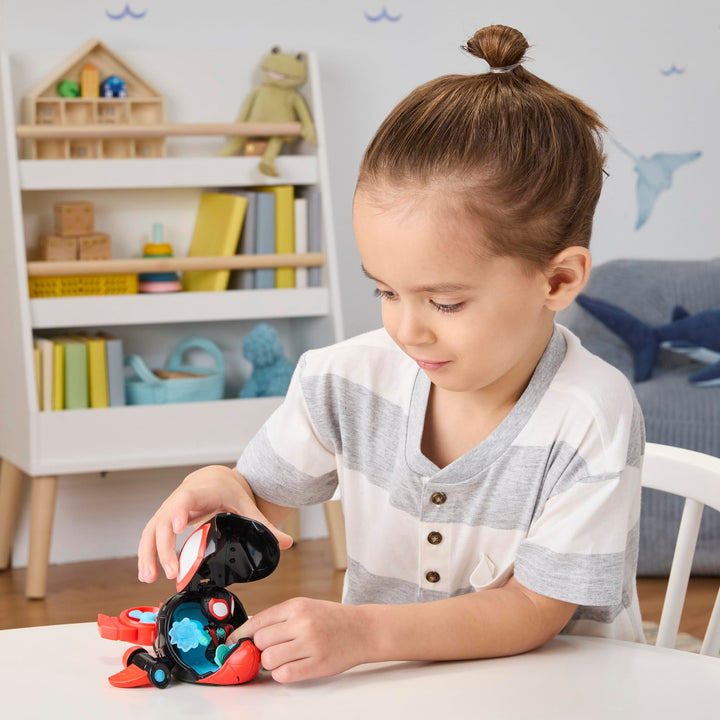 Spidey and His Amazing Friends Water-Webs Spin Dolphin Submarine Toy - Miles Morales Action Figure & Vehicle Playset, Ages 3+