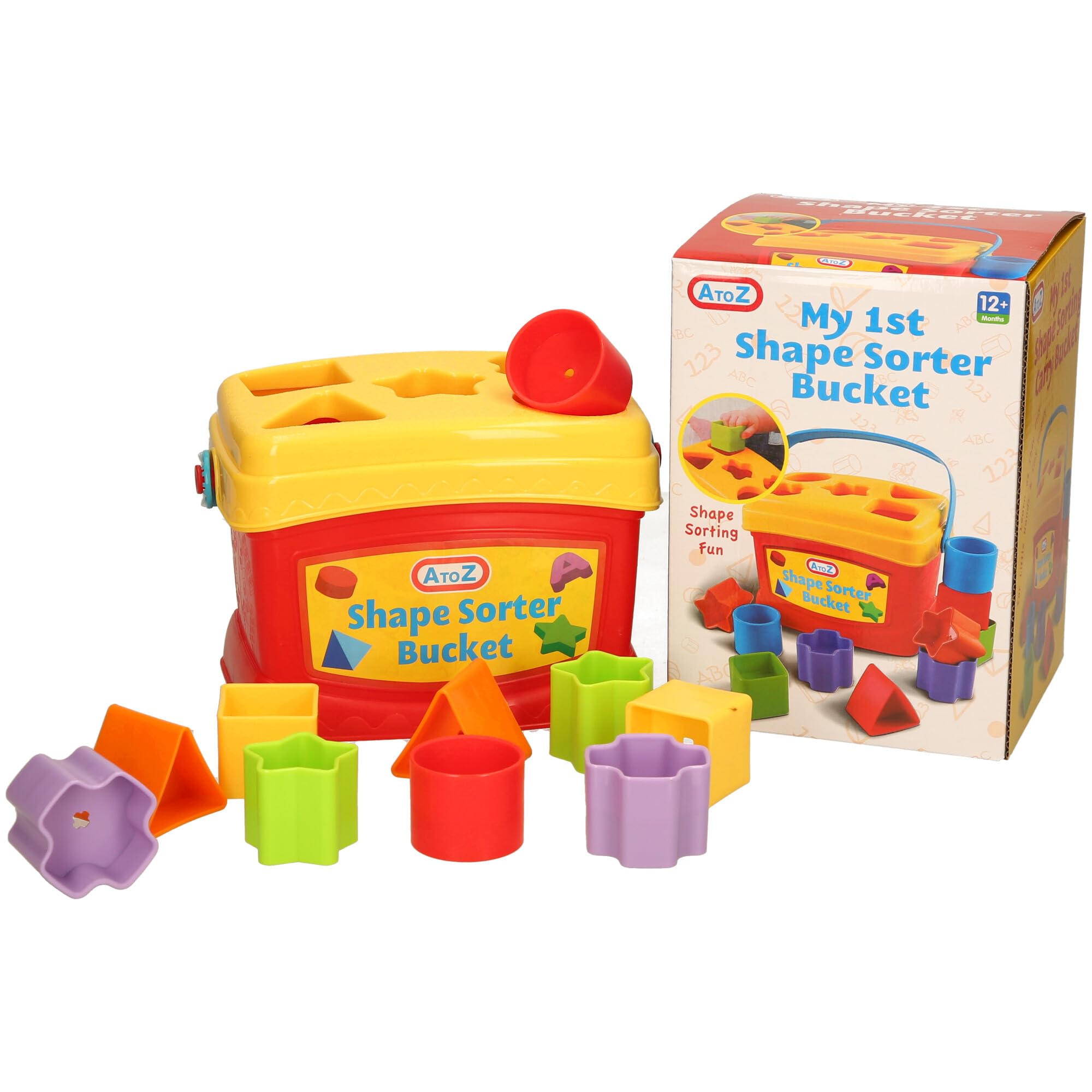 Atoz My 1st Shape Sorter Bucket - Educational Toy for 12+ Months | 10 Shapes