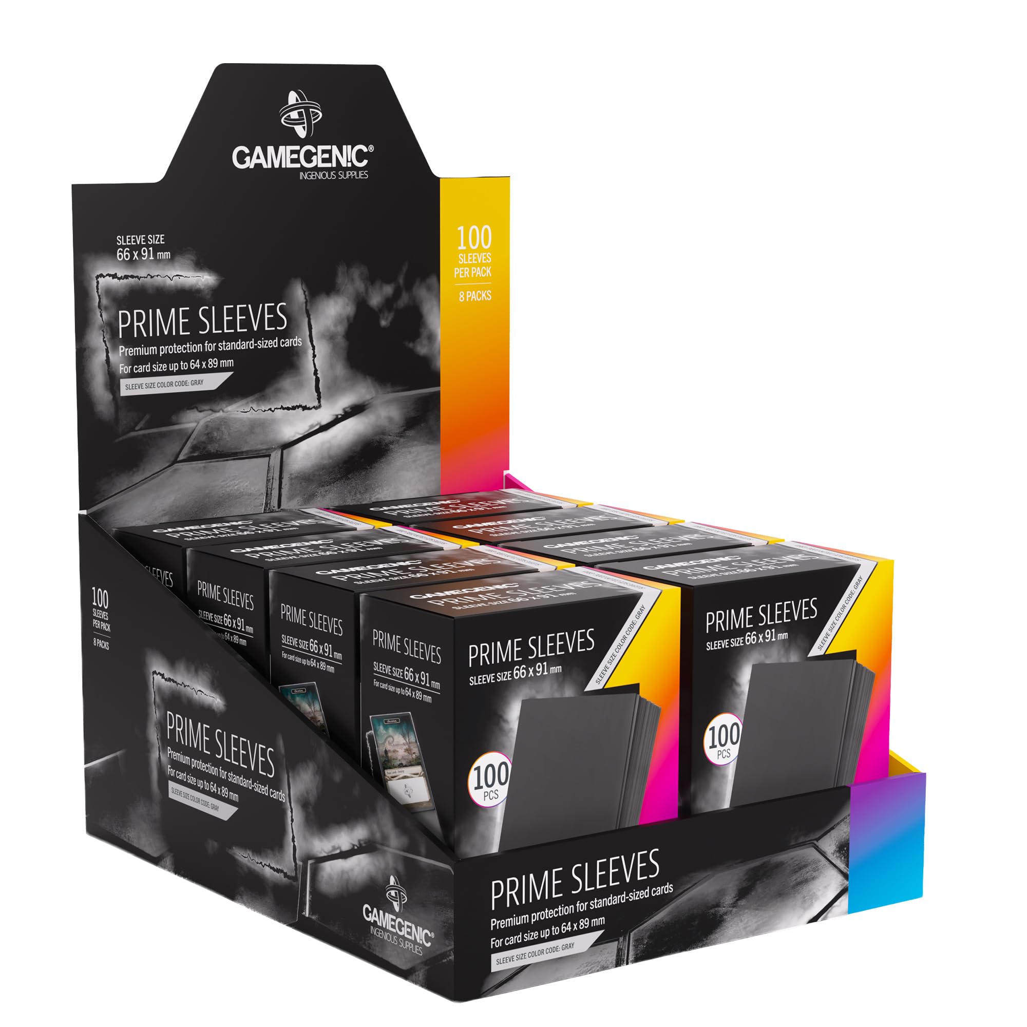 Gamegenic Prime Standard-Sized Card Sleeves - 100 Pack, 66 mm x 91 mm