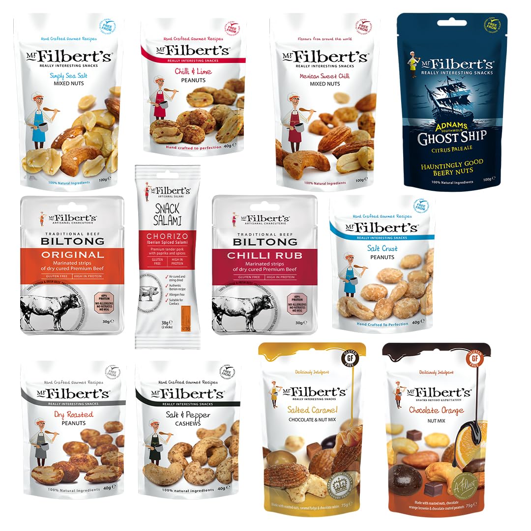 Mr Filbert's For Him Selection Box - Nuts, Olives & Cured Meats Snack Gift 8