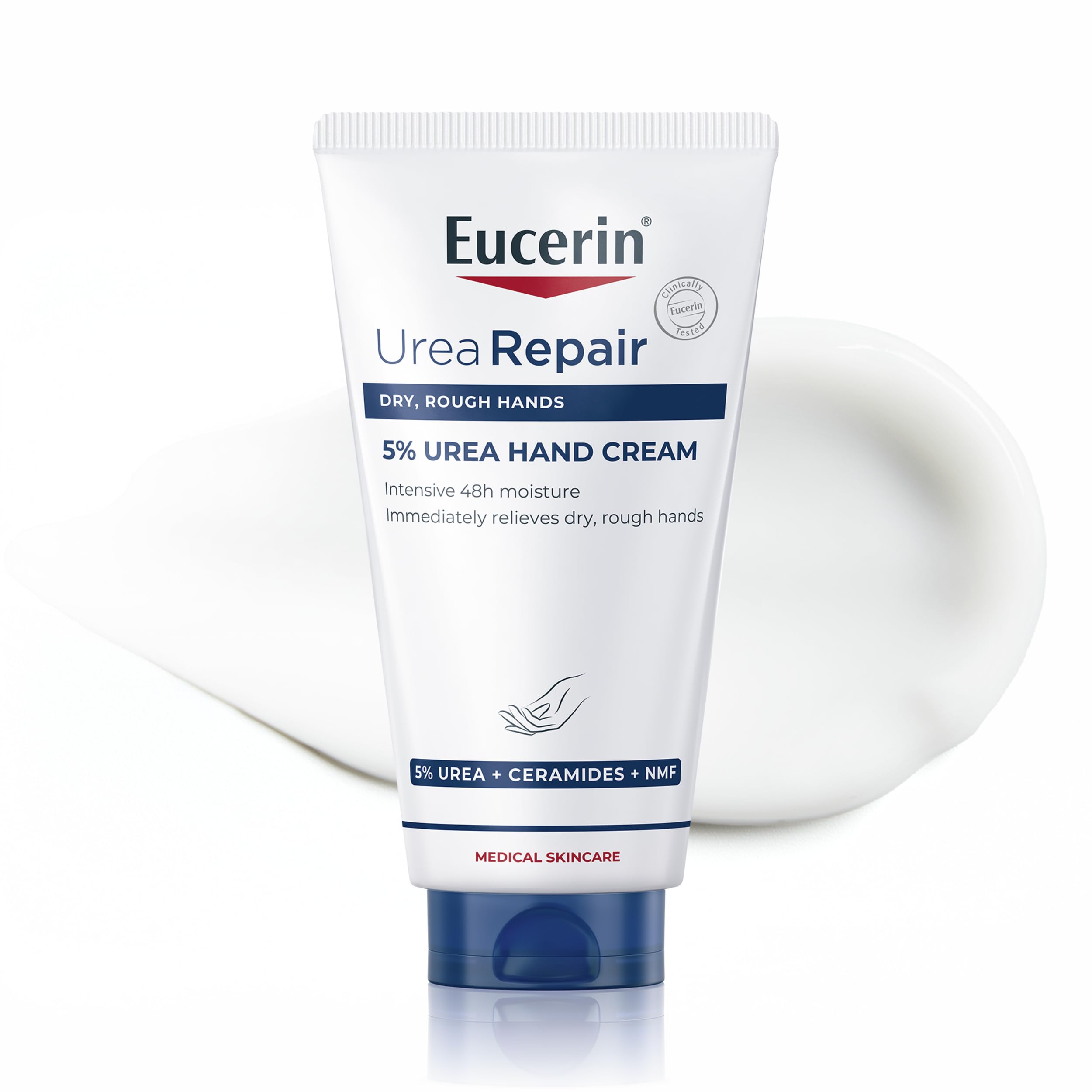 Eucerin UreaRepair Plus Hand Cream - Immediate Relief for Dry, Rough Hands | 75ml