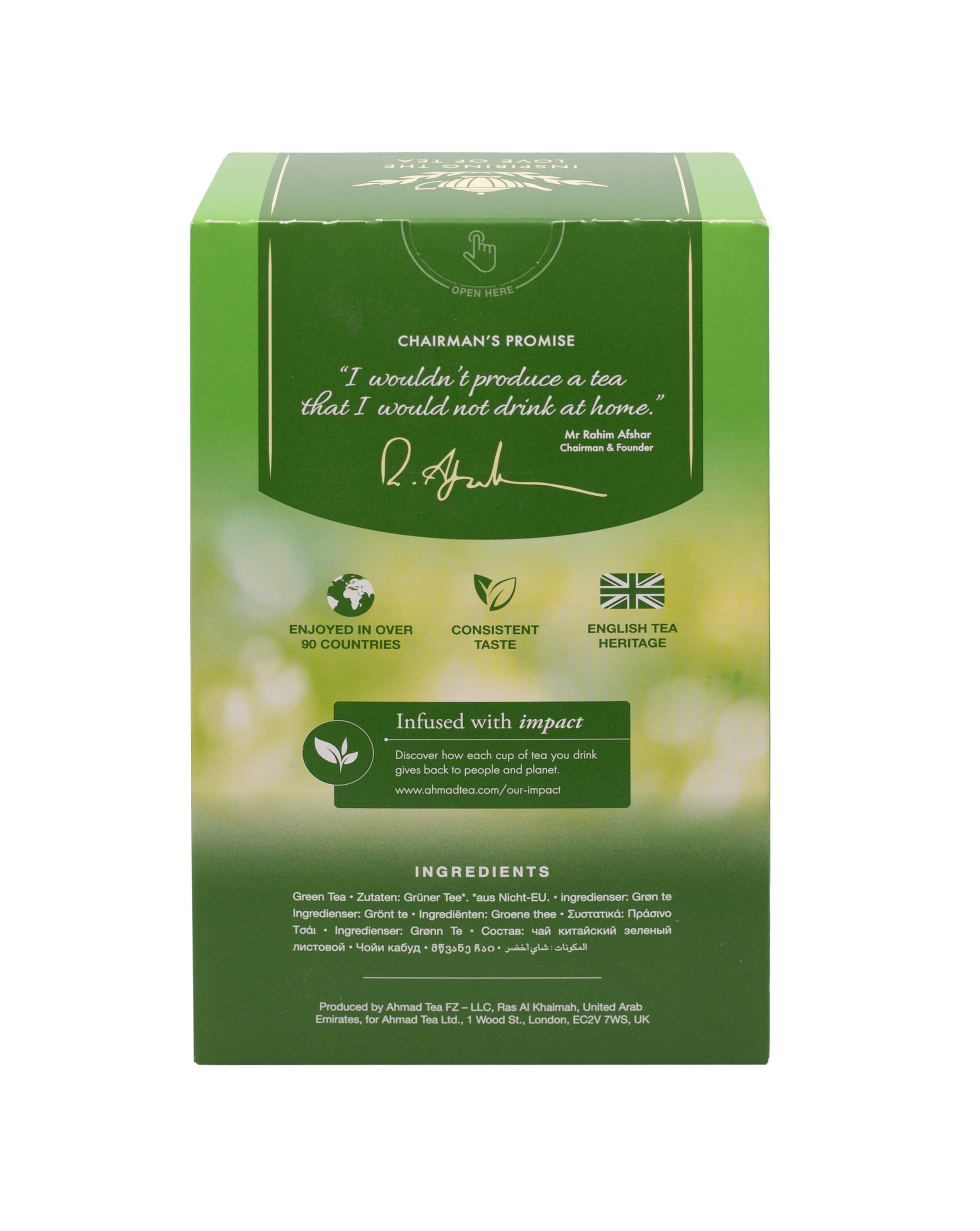 Ahmad Tea Green Tea Loose Leaf - 500g | Grassy Aroma | Chun Mee Blend 4