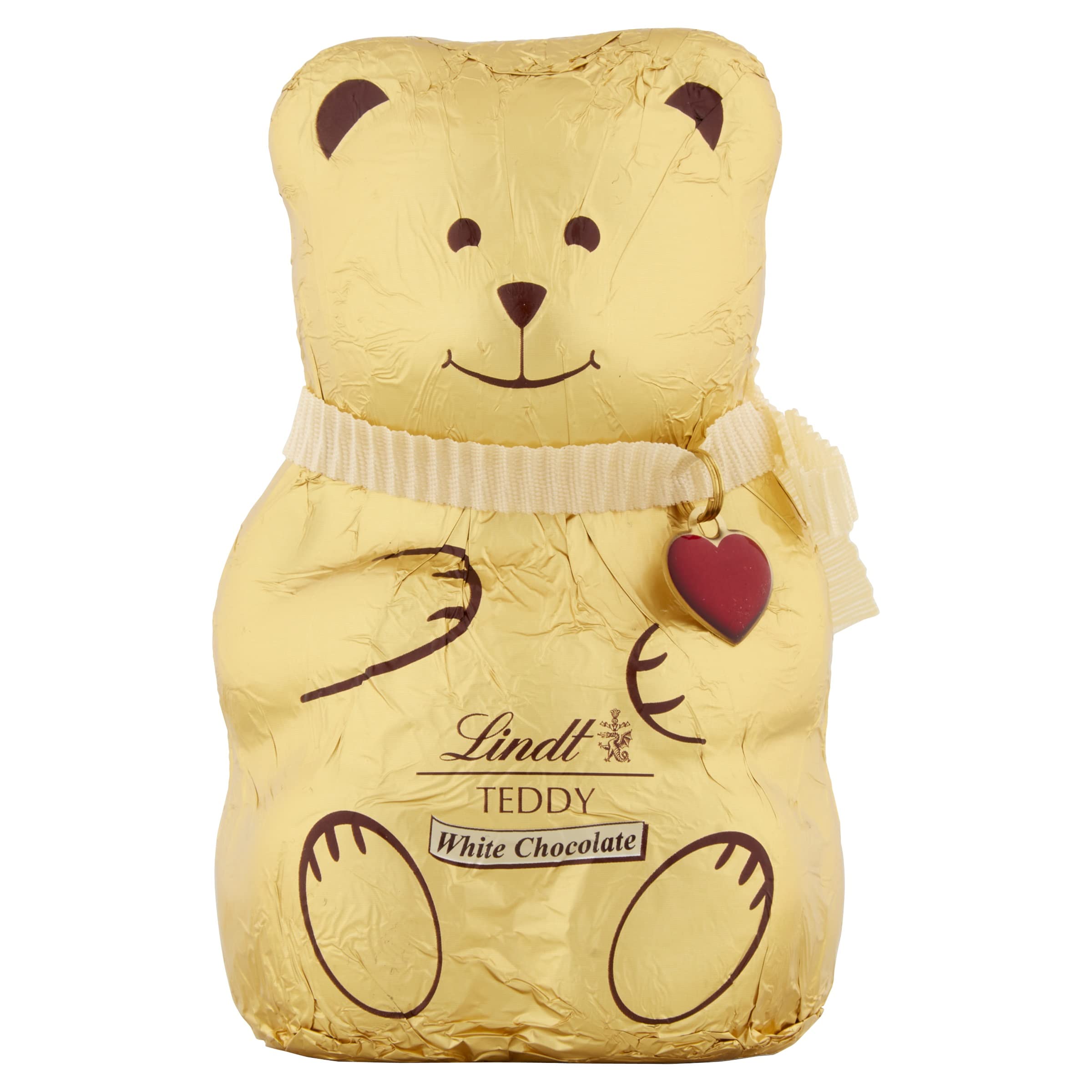 Lindt Teddy Christmas White Chocolate – 100g – Festive Gold Foil Gift 7