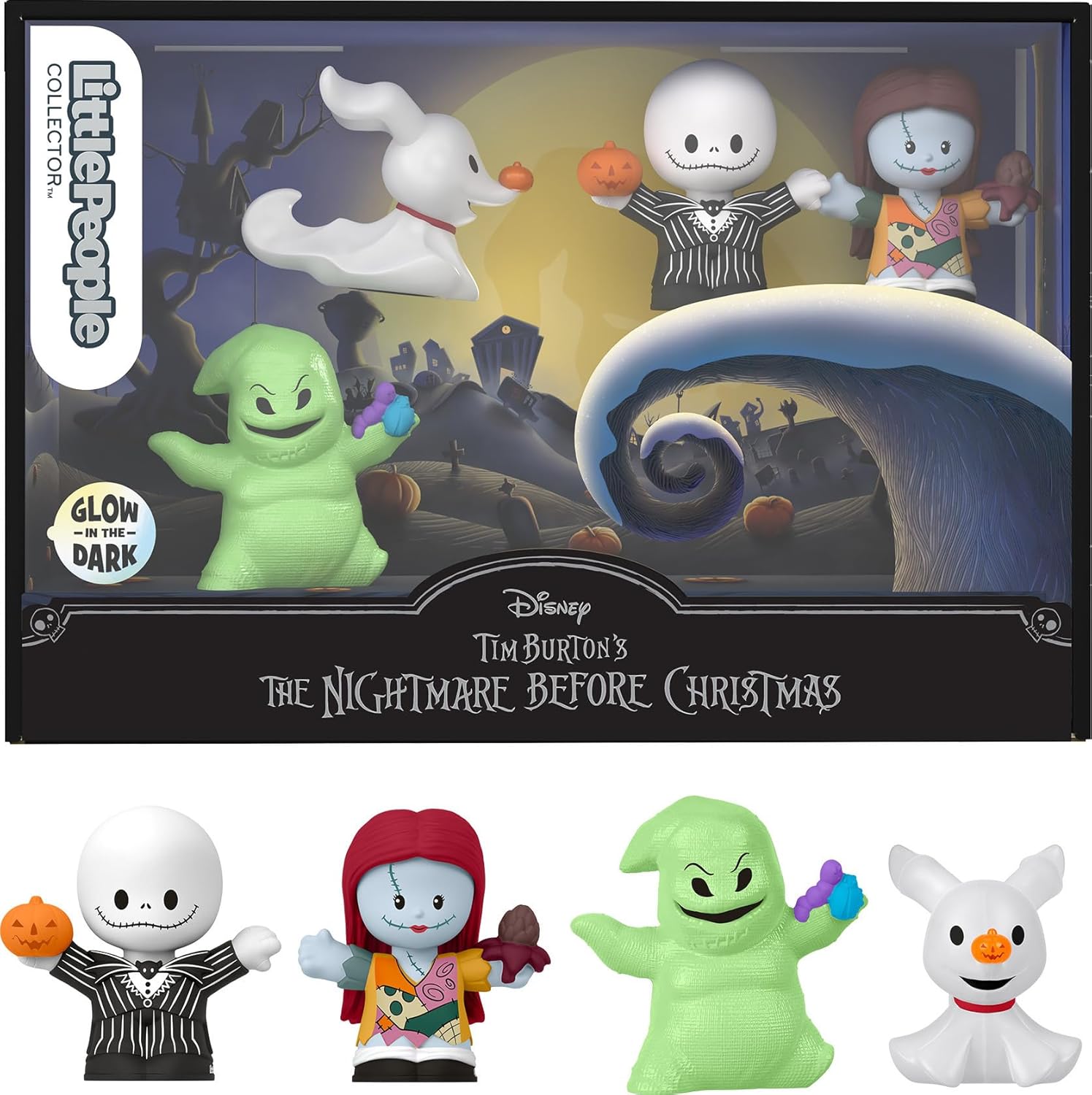 Little People Collector Disney Tim Burton’s The Nightmare Before Christmas - 4-Pack Glow-in-the-Dark Figures