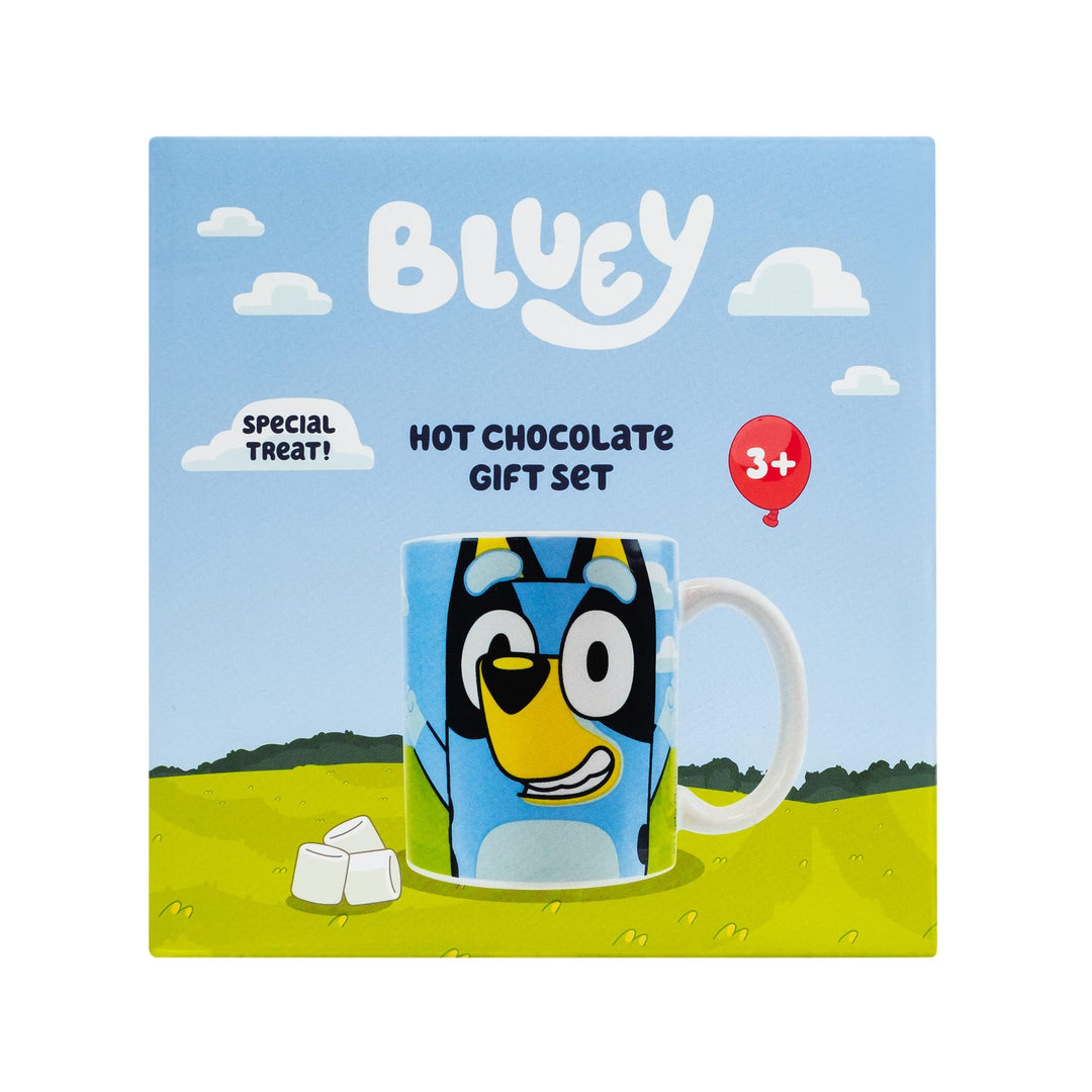 Beams International - Bluey Hot Chocolate Gift Set with Mug Featuring Bluey & Bingo