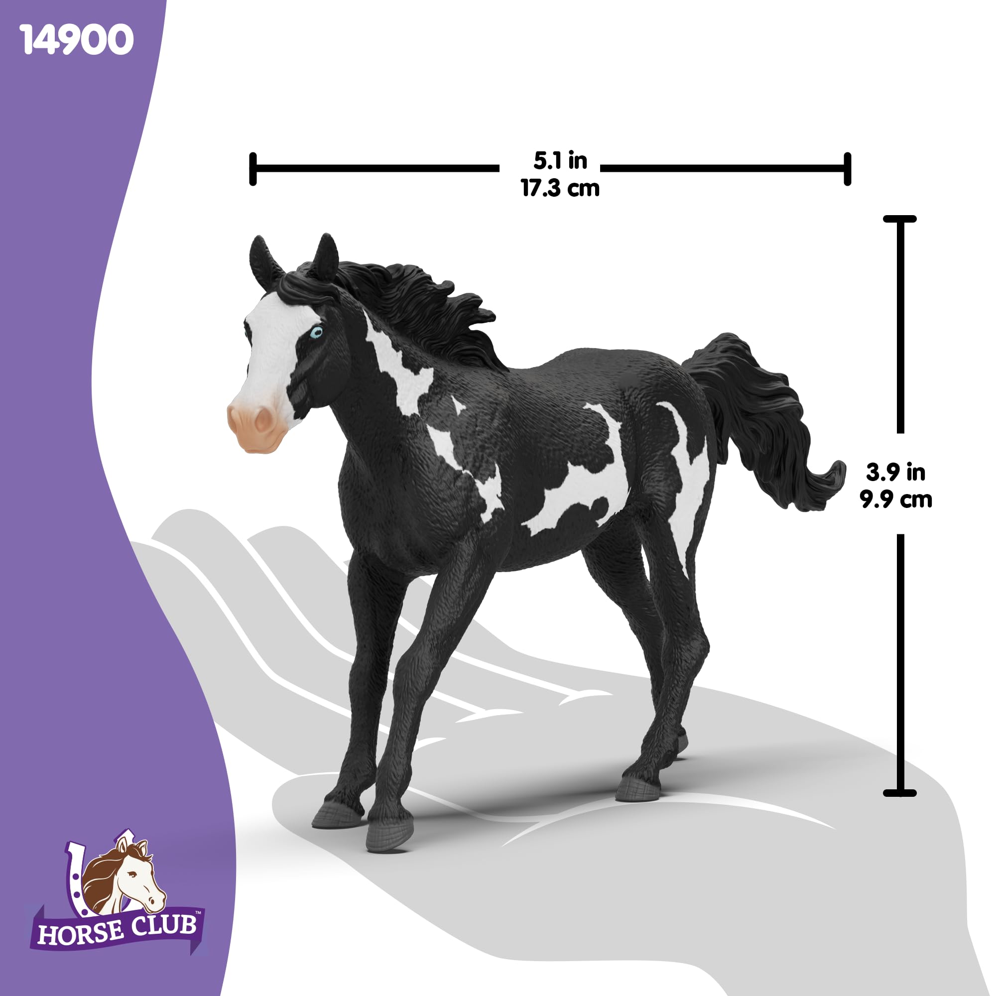 Schleich HORSE CLUB Paint Horse Gelding Figurine 14900 | Ages 5+ | Plastic 3
