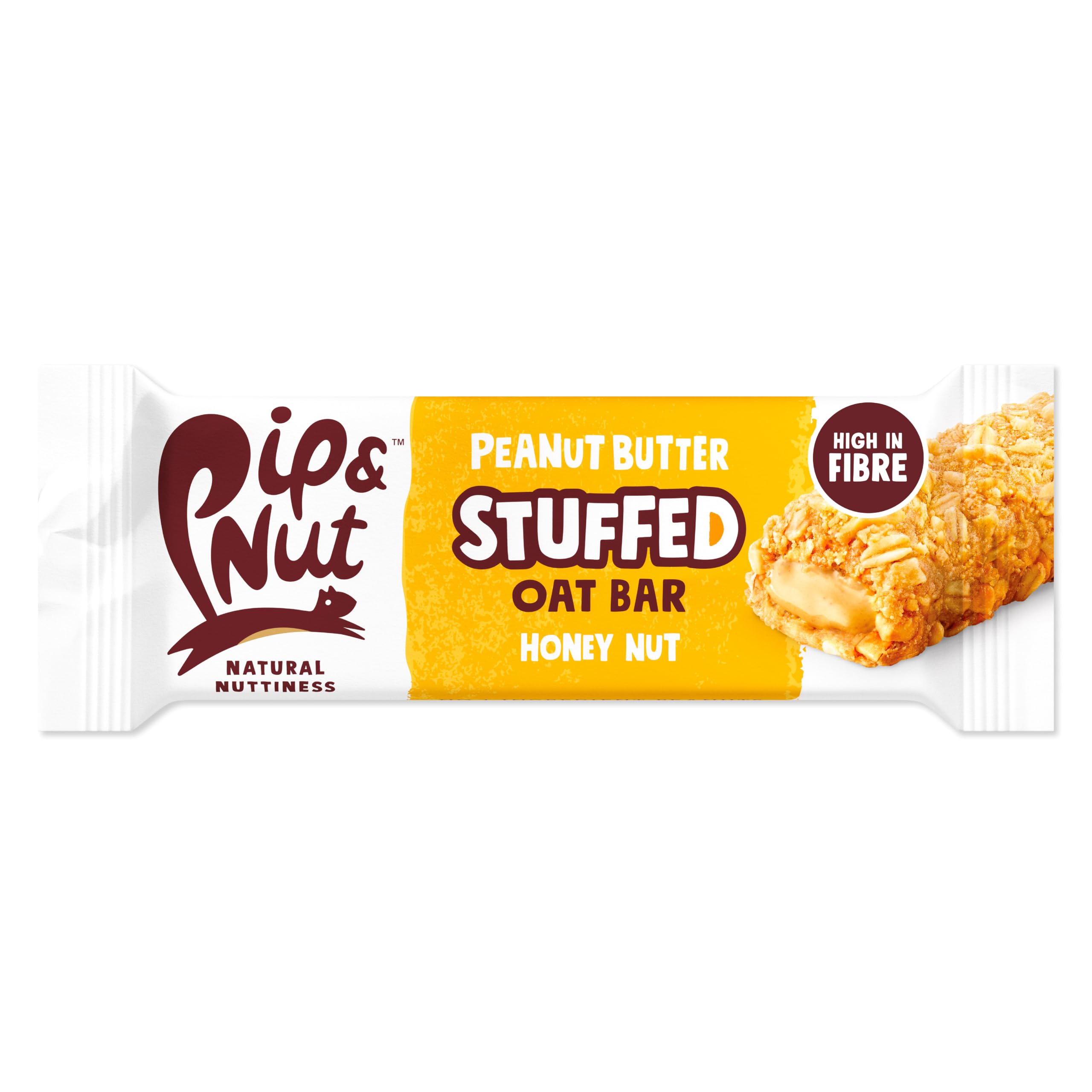 Pip & Nut Peanut Butter Stuffed Honey Nut Oat Bar - Energy Boost | 15 x 45g Bars
