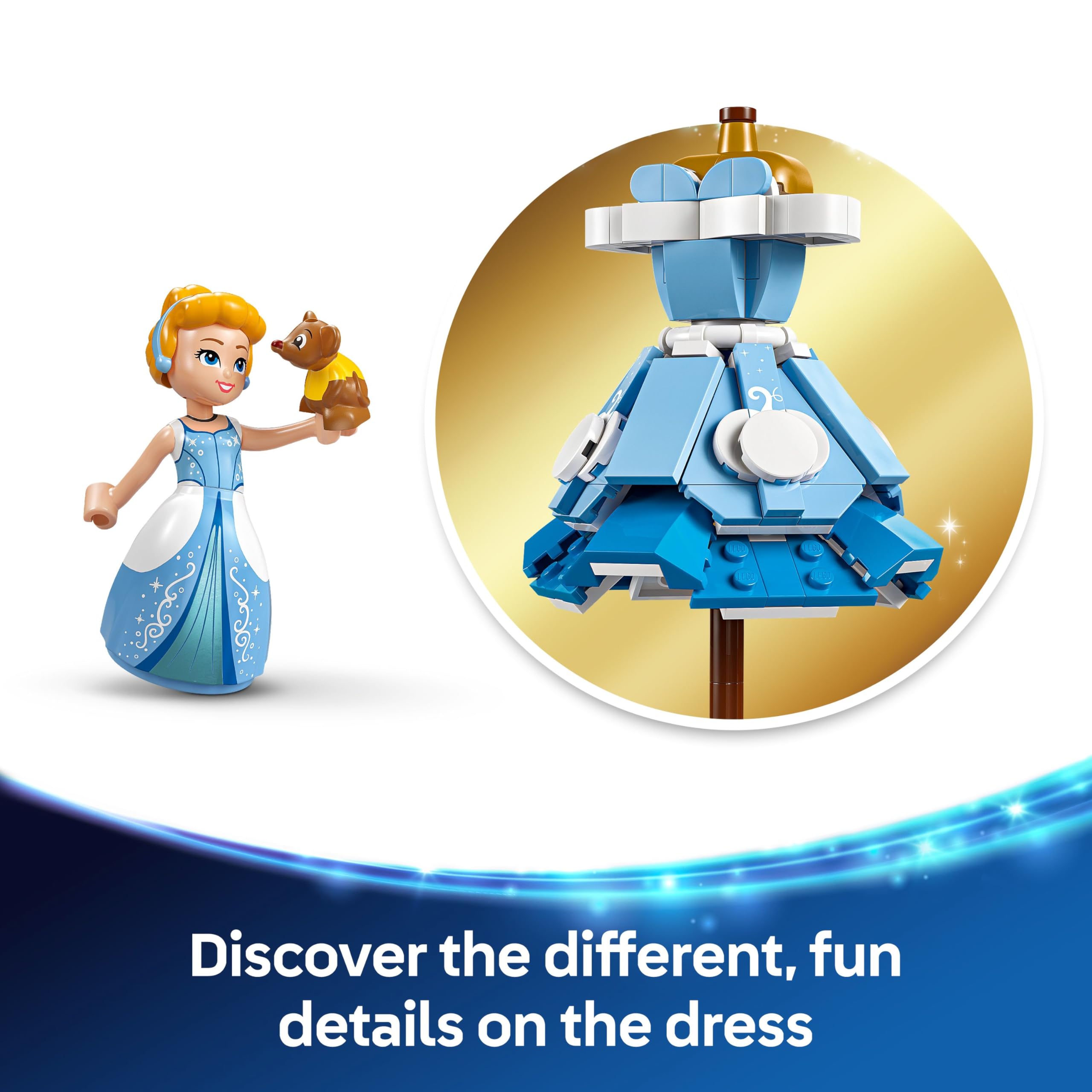 LEGO Disney Princess Cinderella's Dress Building Set - 474-Piece Toy for Ages 9+ 11