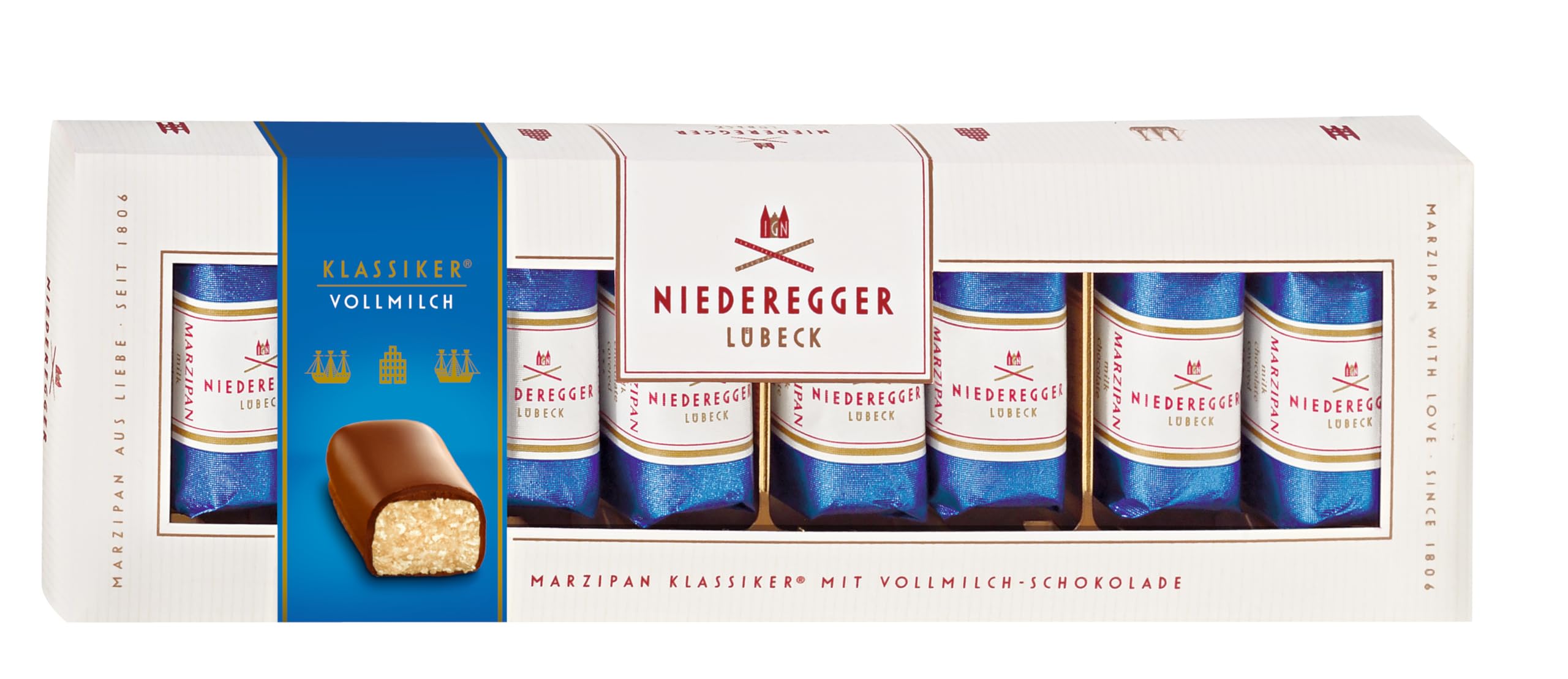 Niederegger Milk Chocolate Covered Marzipan Mini Loaves Gift Box | 100g 1