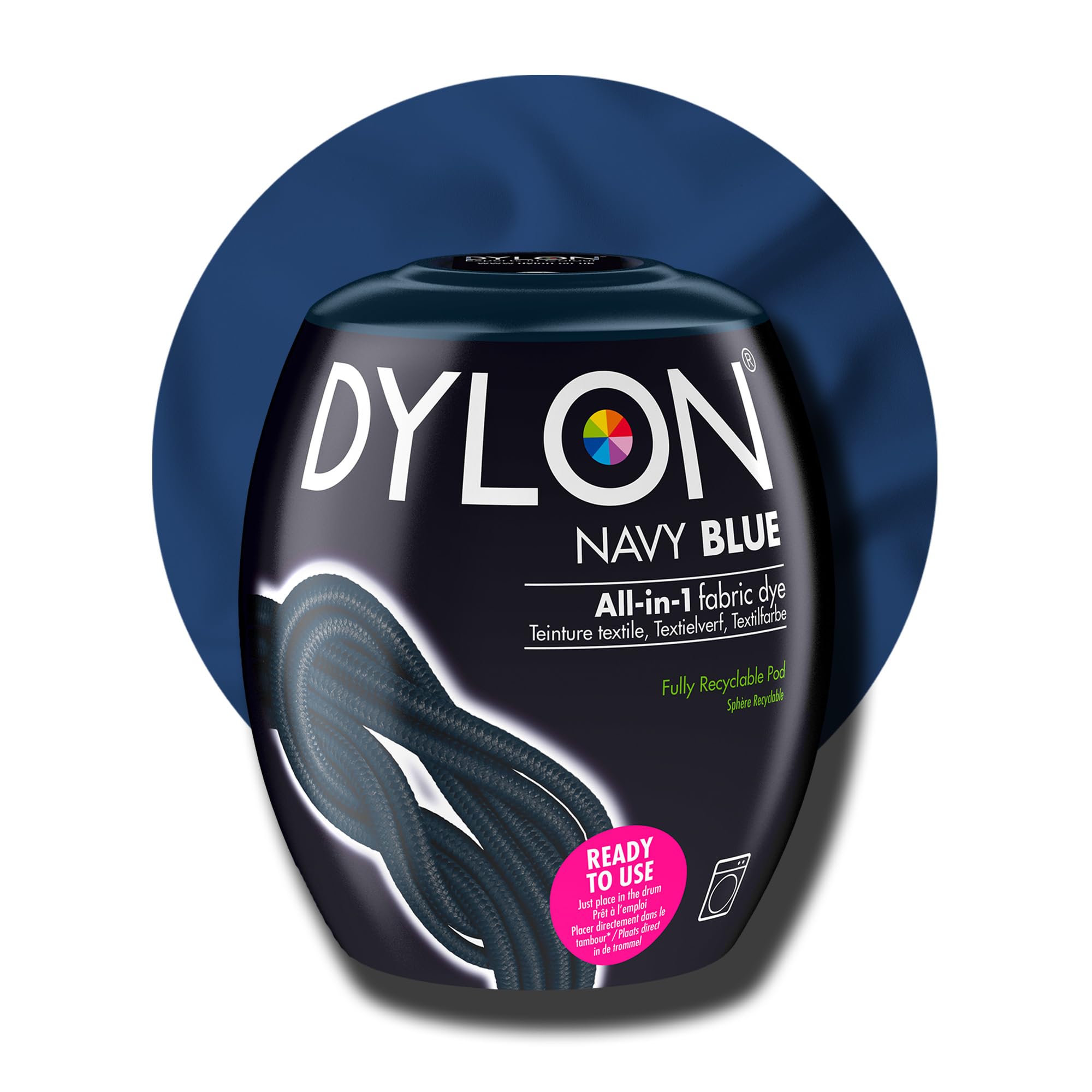 DYLON - Washing Machine Fabric Dye Pod for Clothes & Soft Furnishings, 350g – Navy Blue 12