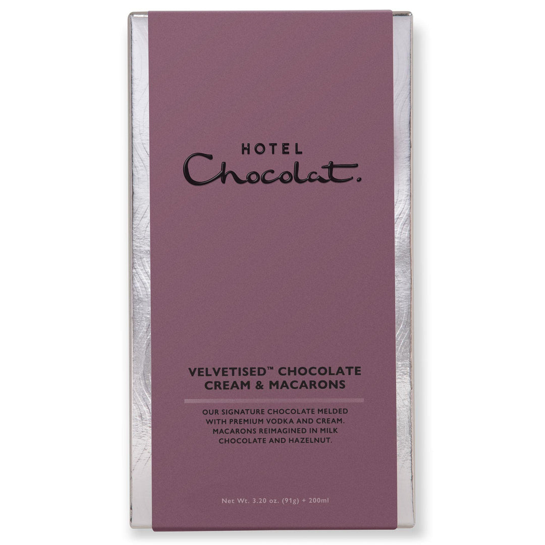 Hotel Chocolat Tipples & Treats: Velvetised Cream & Chocolate Macarons Gift Hamper