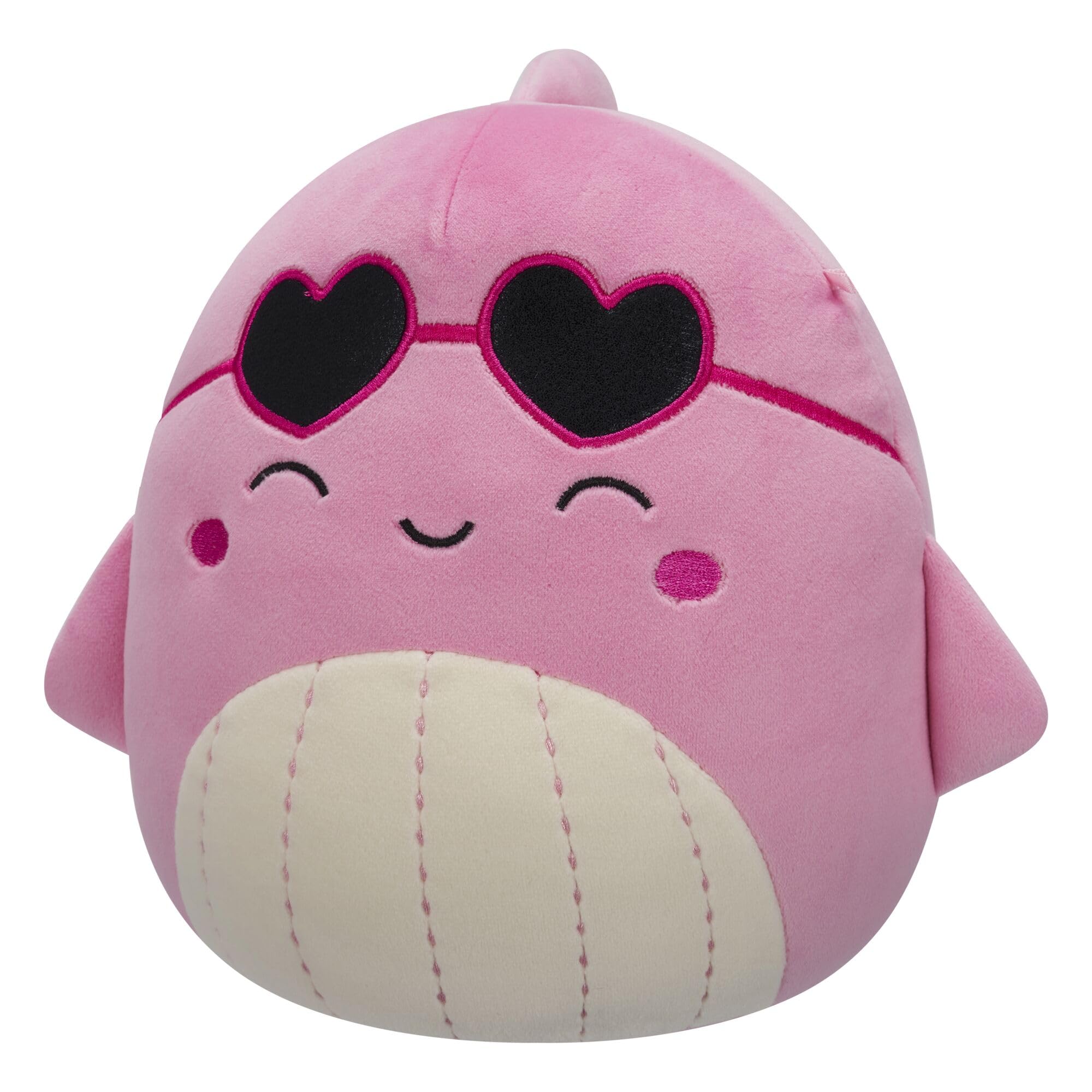 Squishmallows Val the Pink Whale Plush - 7.5-Inch Valentine's Edition | Polyester | Unisex Children