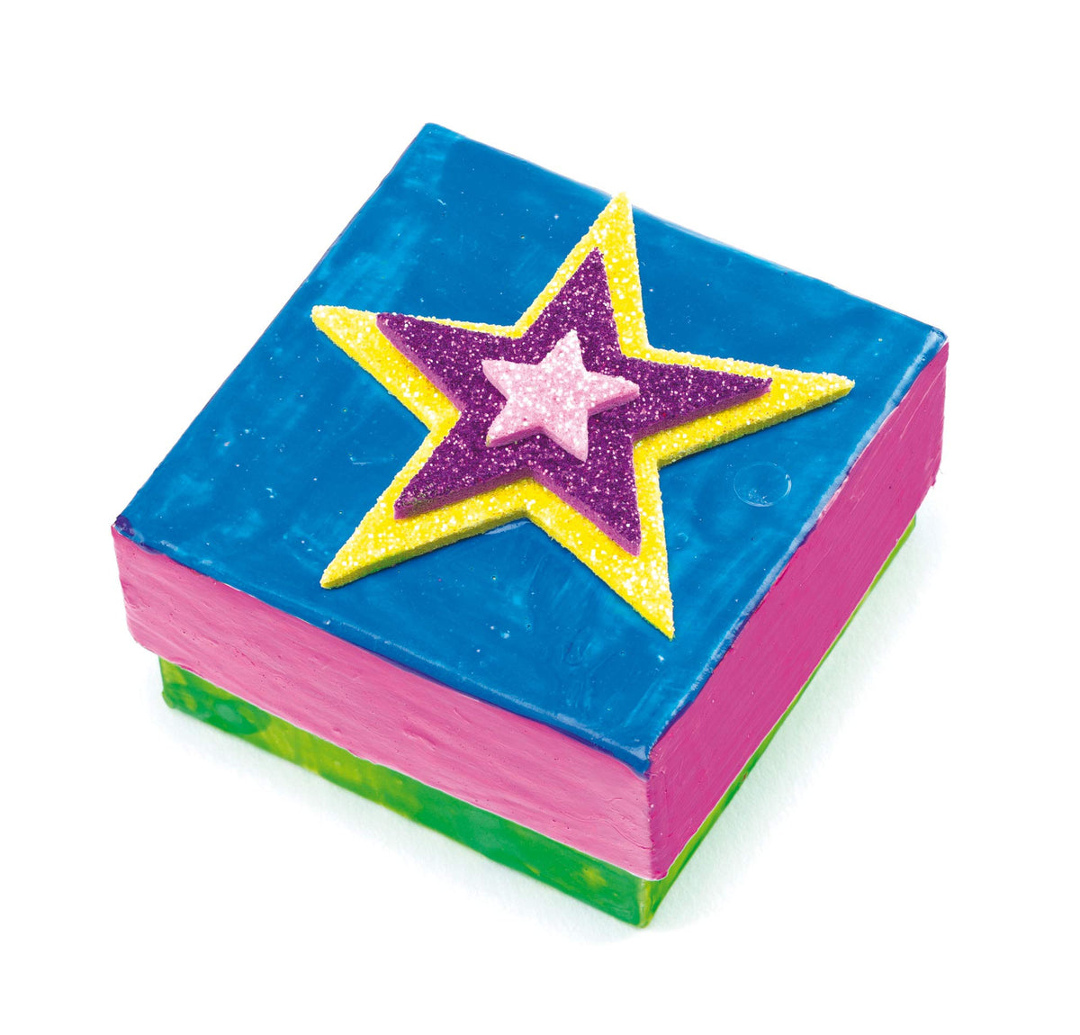 Baker Ross Glitter Star Foam Stickers for Kids Arts and Crafts - 150 Stickers, 3 Sizes, Ages 3+