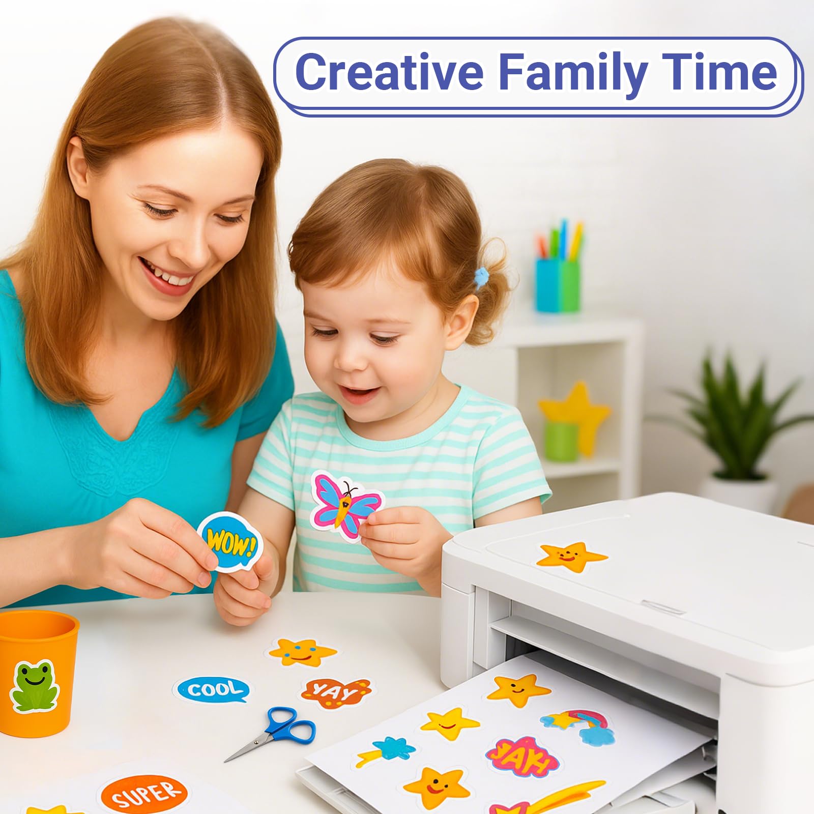 Euqvunn Matte White Inkjet Sticker Paper - A4, Water Resistant, 18 Sheets 7