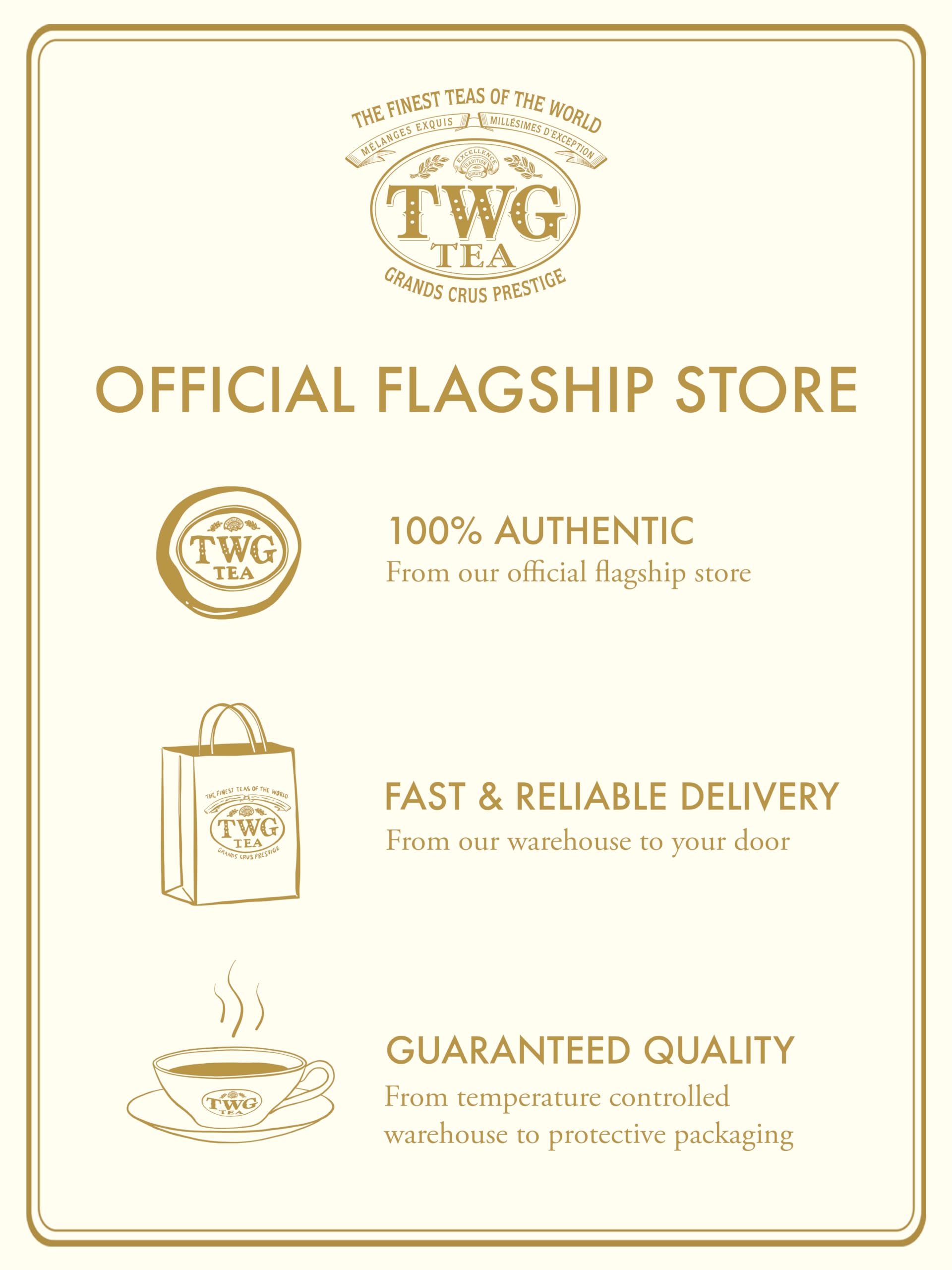 TWG Tea - Jasmine Queen Tea | Green Tea with Sweet Lemon & Rose | 15 Hand-Sewn Cotton Teabags | Gift Set 4
