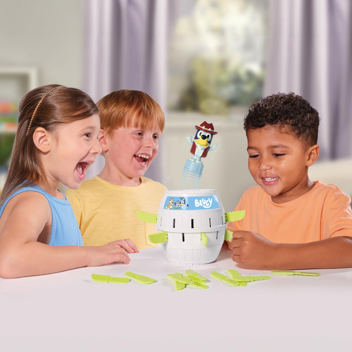 TOMY Pop Up Bluey - Official Bluey Board Game for Kids 4+ - 2 to 4 Player Family Game