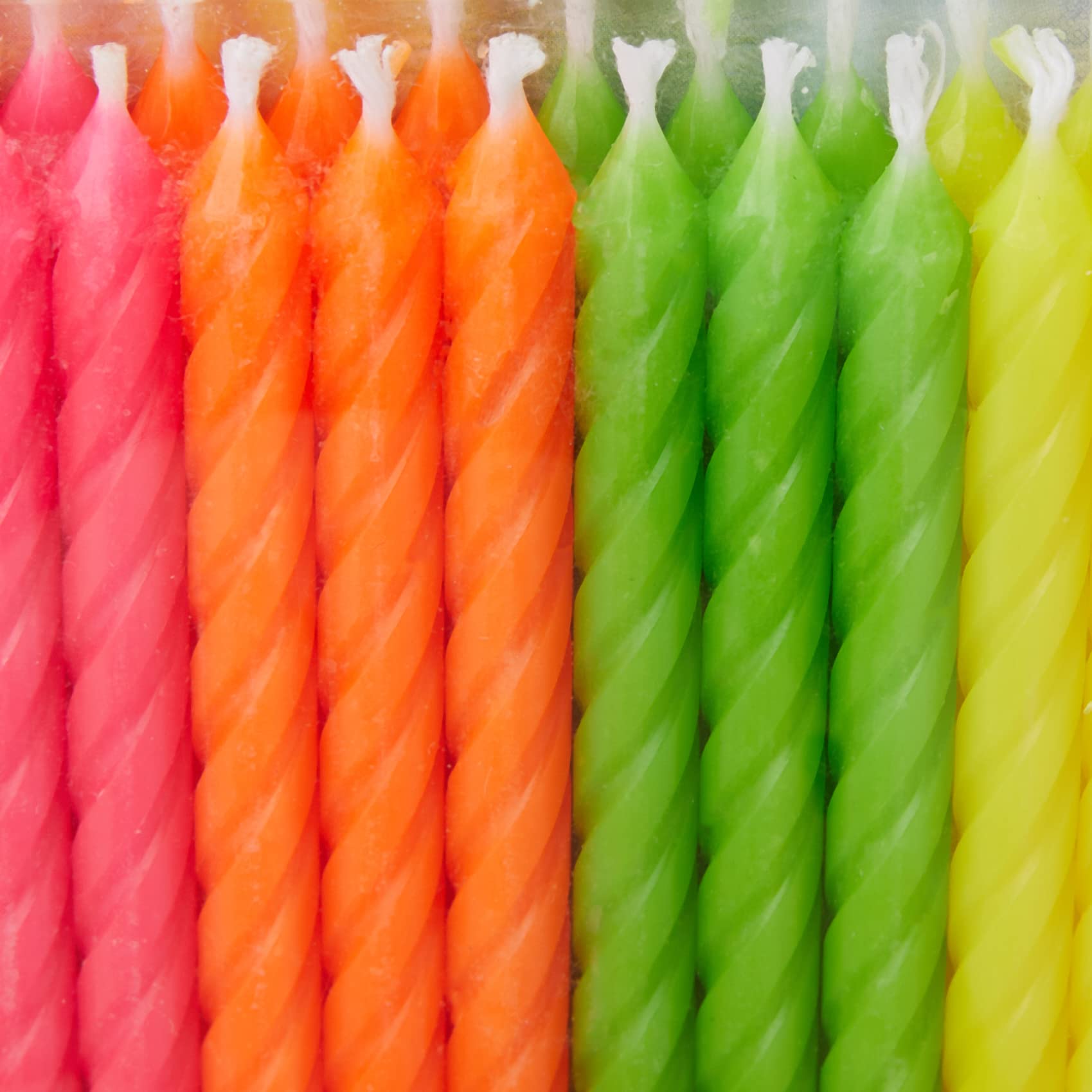 PME Neon Spiral Birthday Candles - 24 Pack | Multi-colour | Modern Style 3