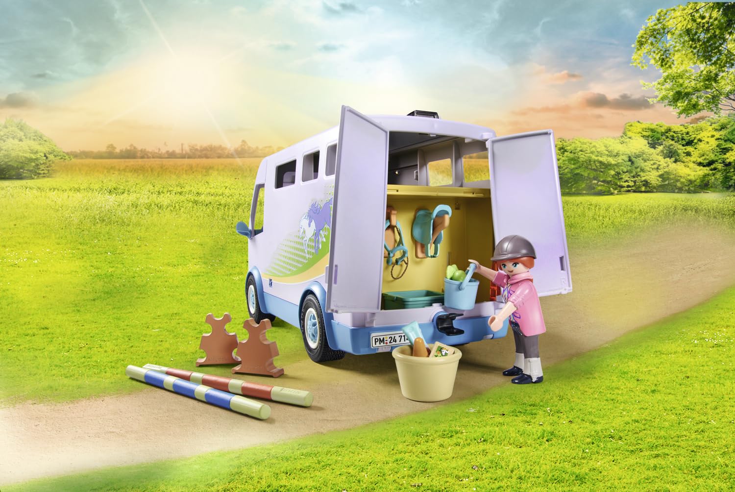 Playmobil 71493 Horses of Waterfall: Mobile Riding School with Transporter - Educational Playset for Ages 4+ 3