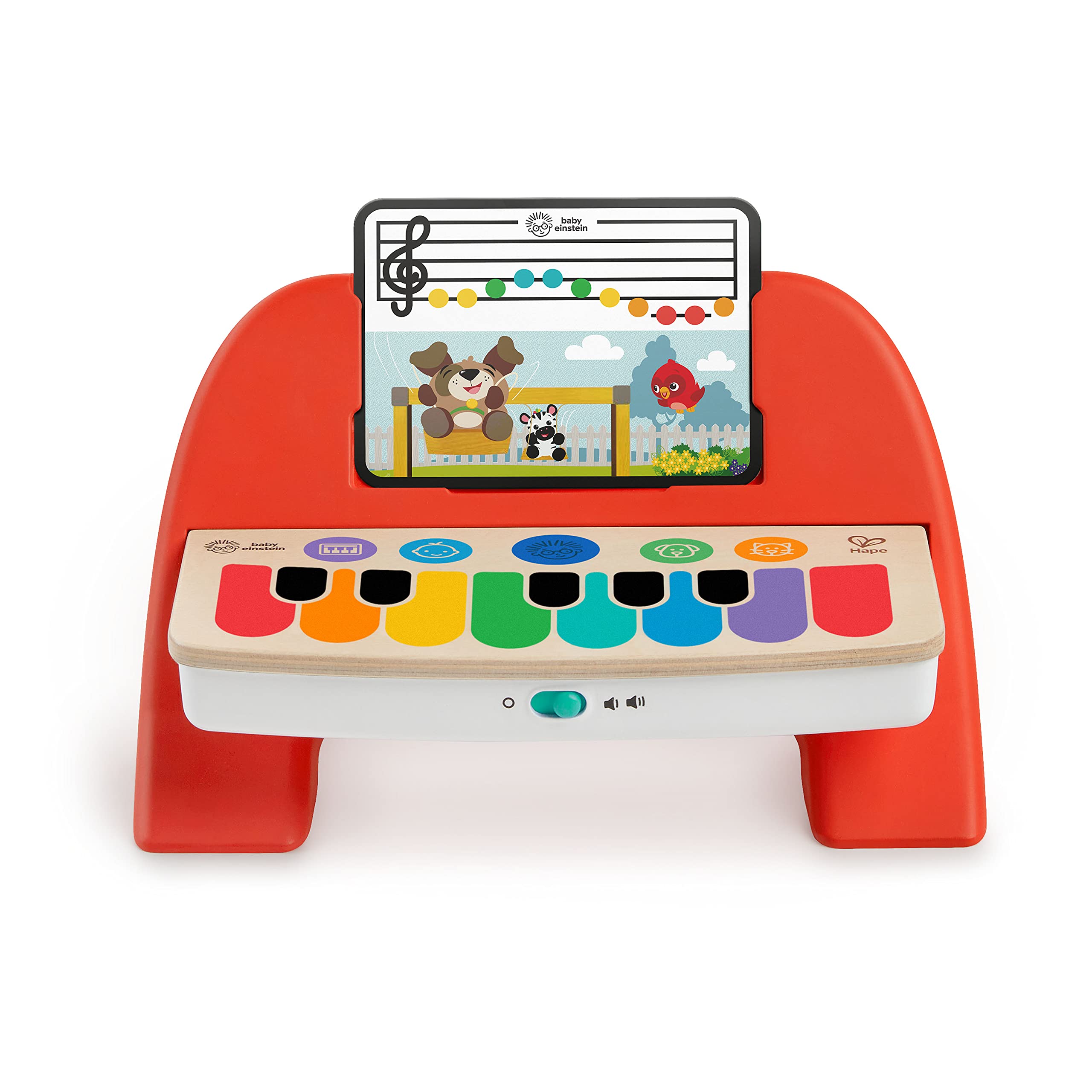 Baby Einstein Cal's First Melodies Magic Touch Piano - Wooden Musical Toy with 6 Melodies | Ages 6-36 Months