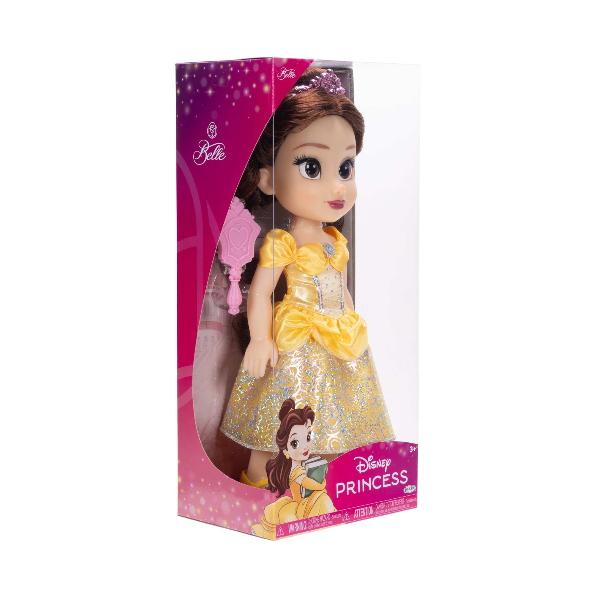 Disney Princess Belle Doll - 14" Shimmery Holofoil Dress & Royal Reflection Eyes 4