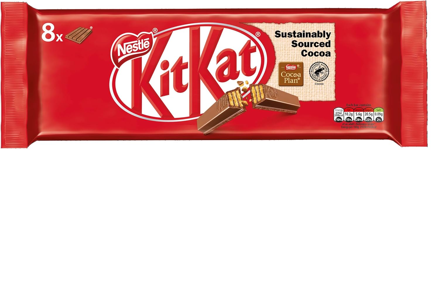 KitKat 4 Finger Milk Chocolate Bar Bumper Multipack, 8 x 41.5 g 6