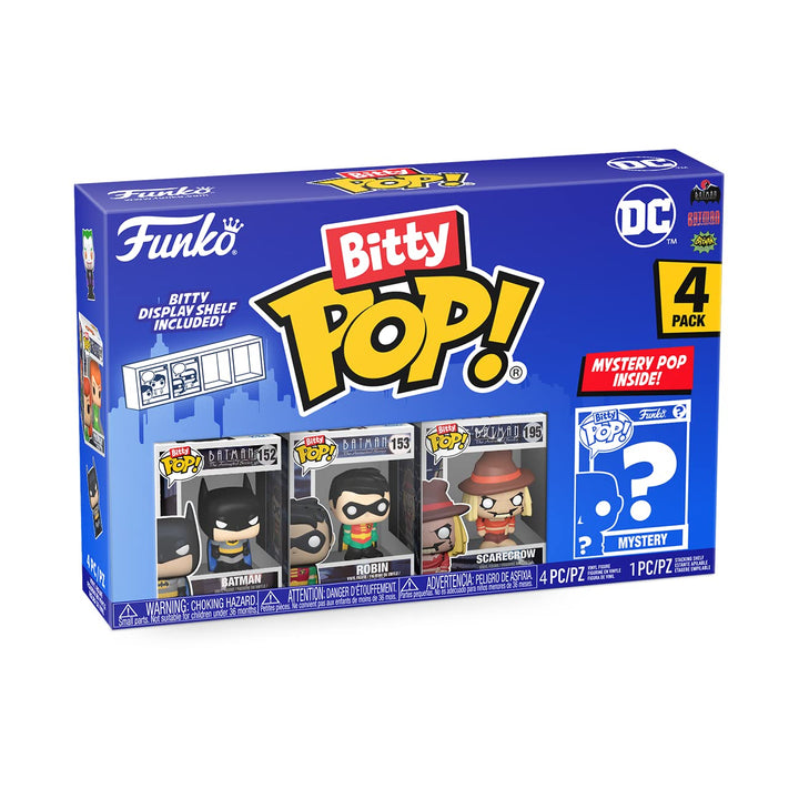 Funko Bitty Pop! DC Comics 4-Pack Series 1 - Batman, Robin, Scarecrow & Mystery Vinyl Figures (71311)