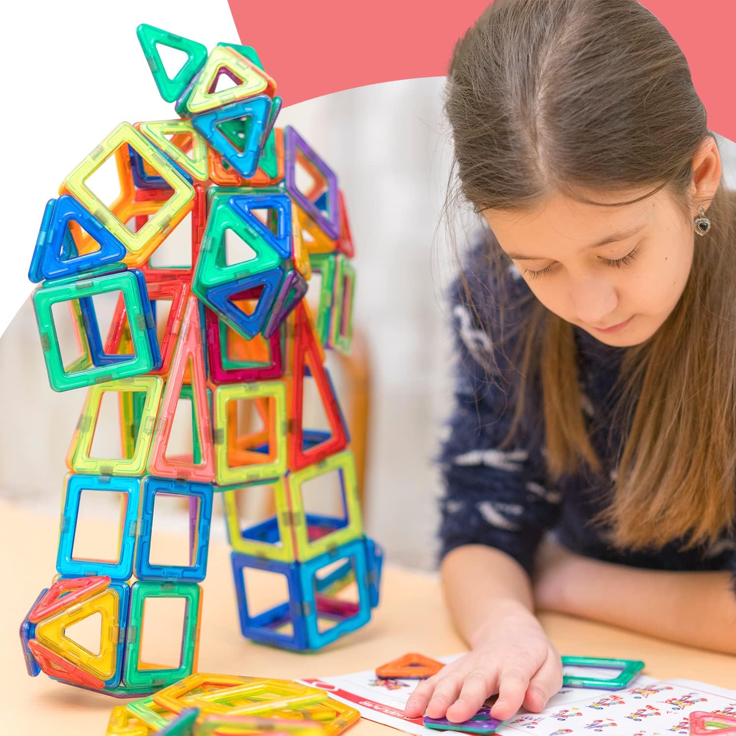 kidoola 94pc Magnetic Building Block Set - Educational STEM Toy for Kids Ages 3+ 3