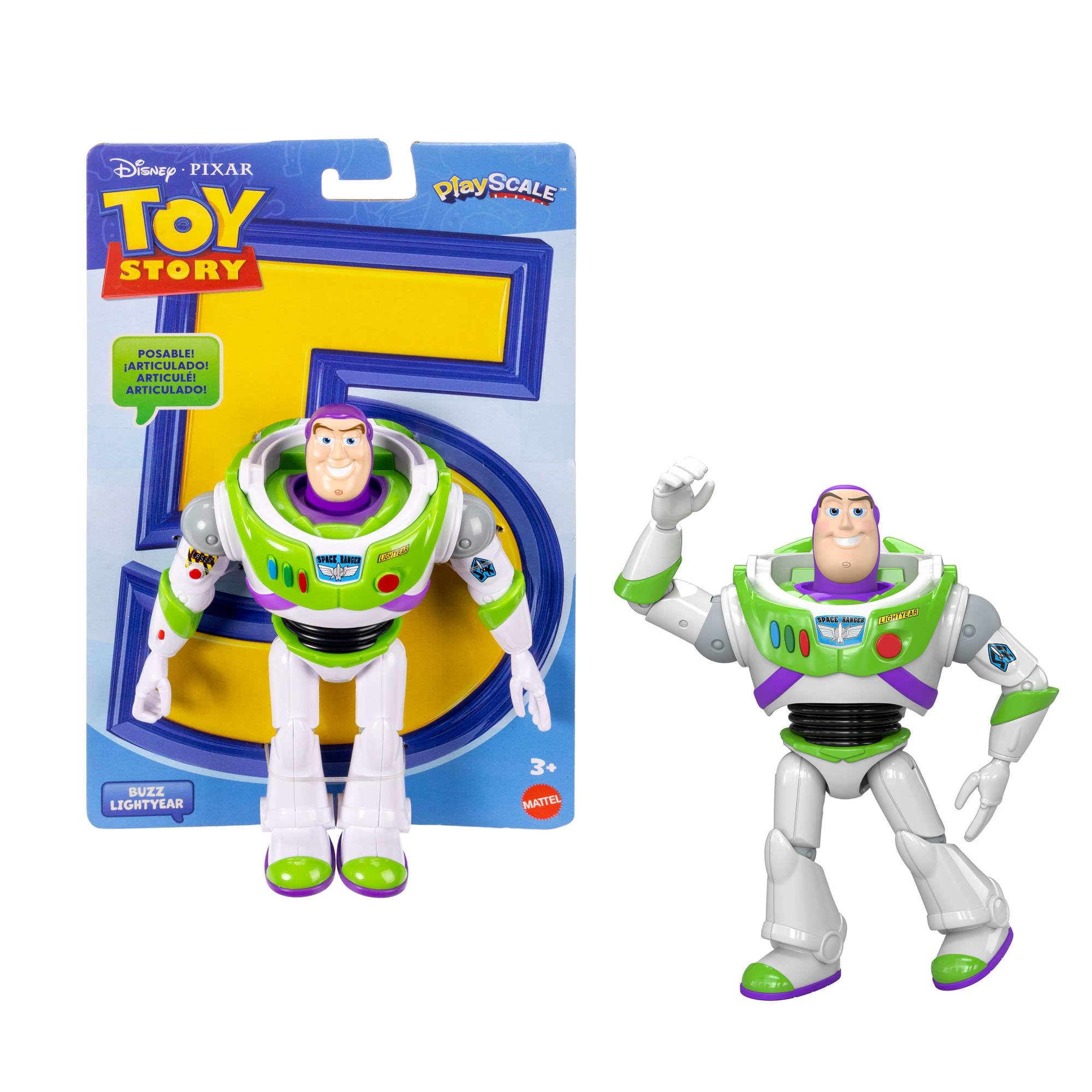 Mattel Disney and Pixar Toy Story Buzz Lightyear Action Figure - 7 Inch Tall, 10 Posable Joints 1