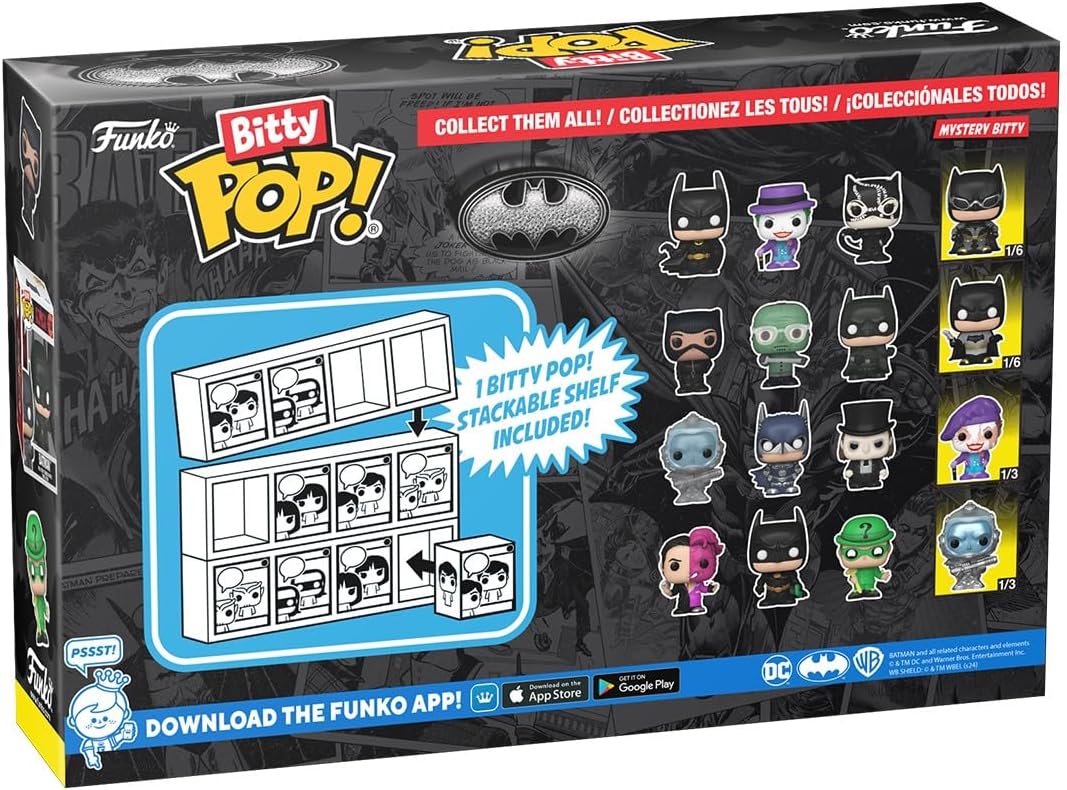 Funko Batman Bitty Pop! 4PK with Mystery Mini Figure Collectible Set (81127)