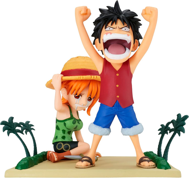 Banpresto World Collectable Figure One Piece Log Stories - Luffy & Nami Vinyl Figure (BPR89111)