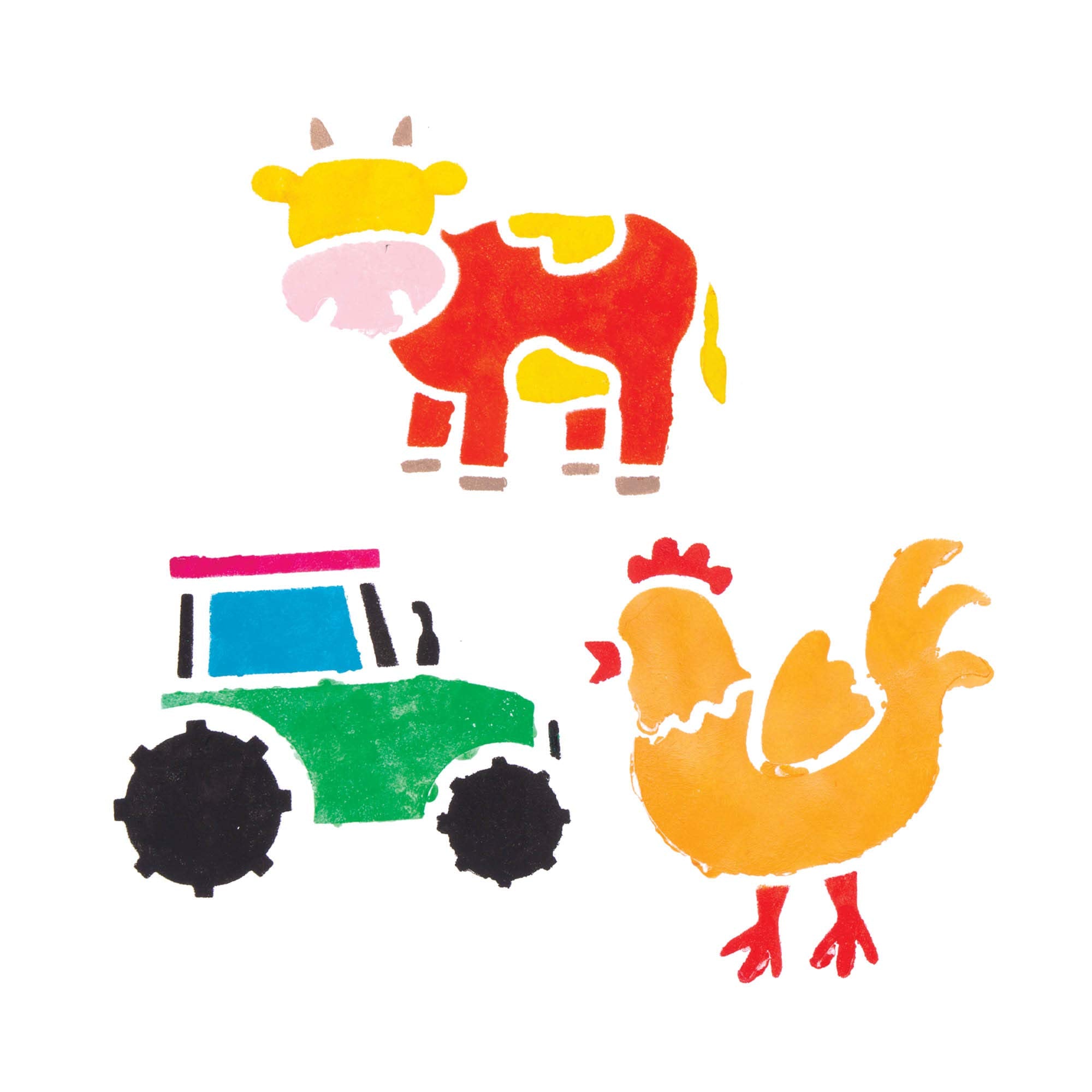 Baker Ross Farm Stencils (Pack of 6) - Washable Art Templates for Kids Crafts | 15 x 14 cm 4
