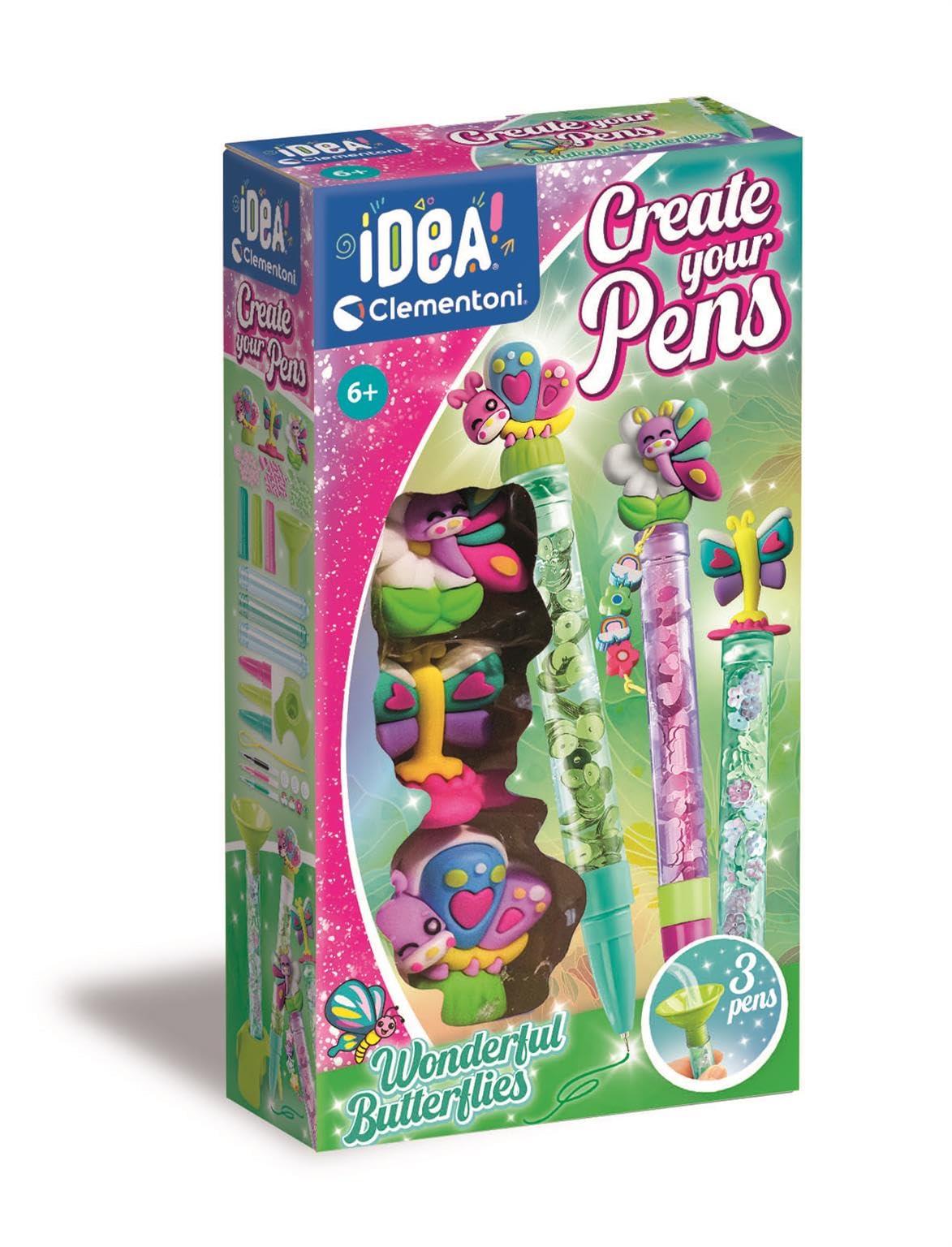 Clementoni Small Pen Creator - Wonderful Butterflies Kit | Age 6+ | Plastic