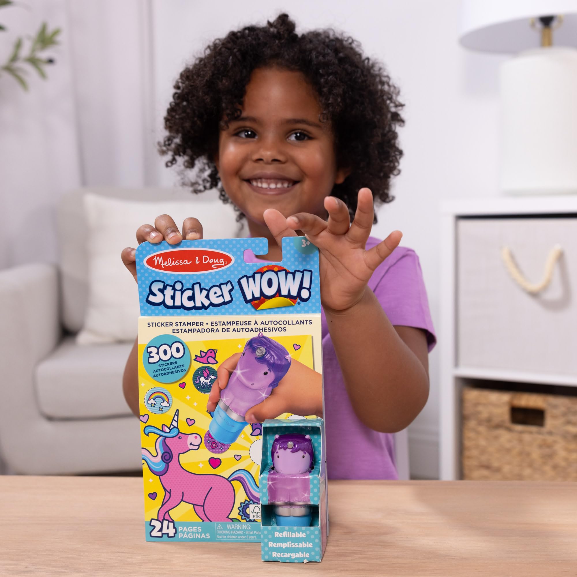 Melissa & Doug Sticker WOW! Activity Pad and Stamper - 300 Fantasy Stickers | Mess-Free Play 2