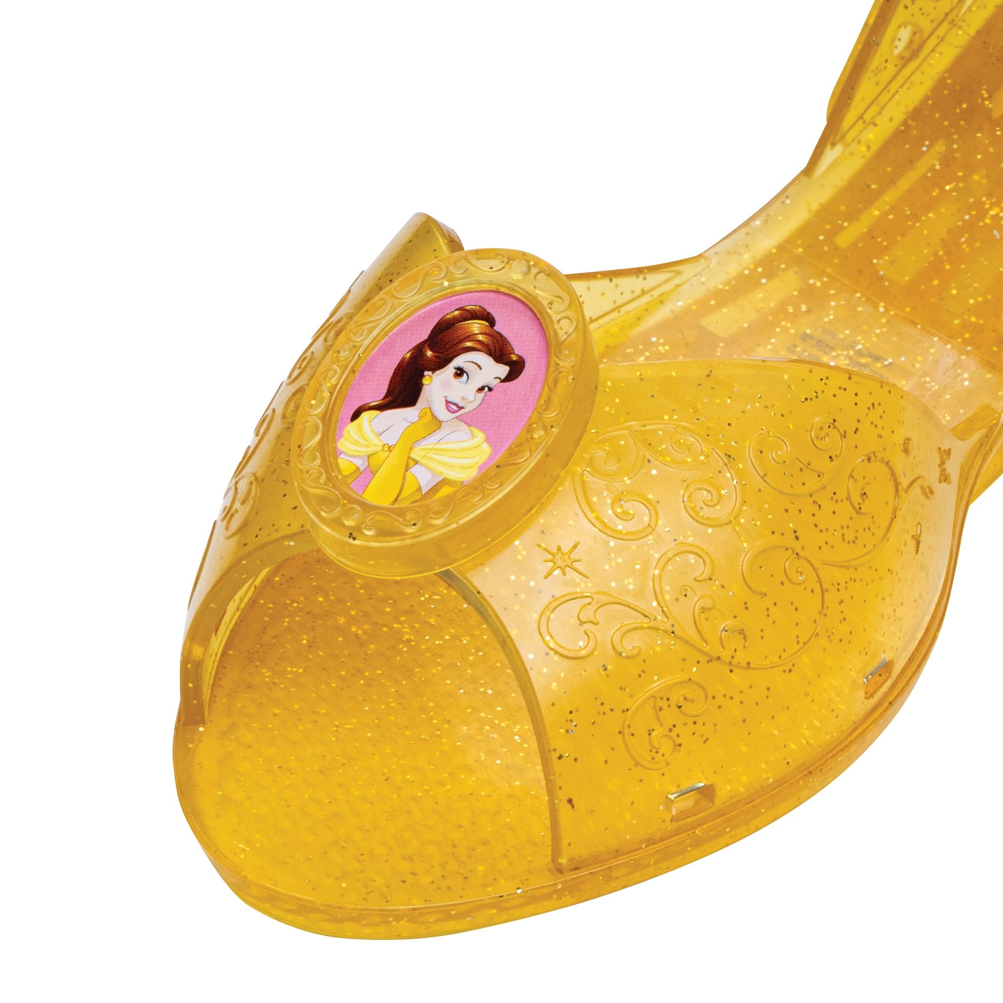 Disguise Belle Jelly Shoes - Yellow, Size 11/12 Medium | Official Disney Princess Accessory 2